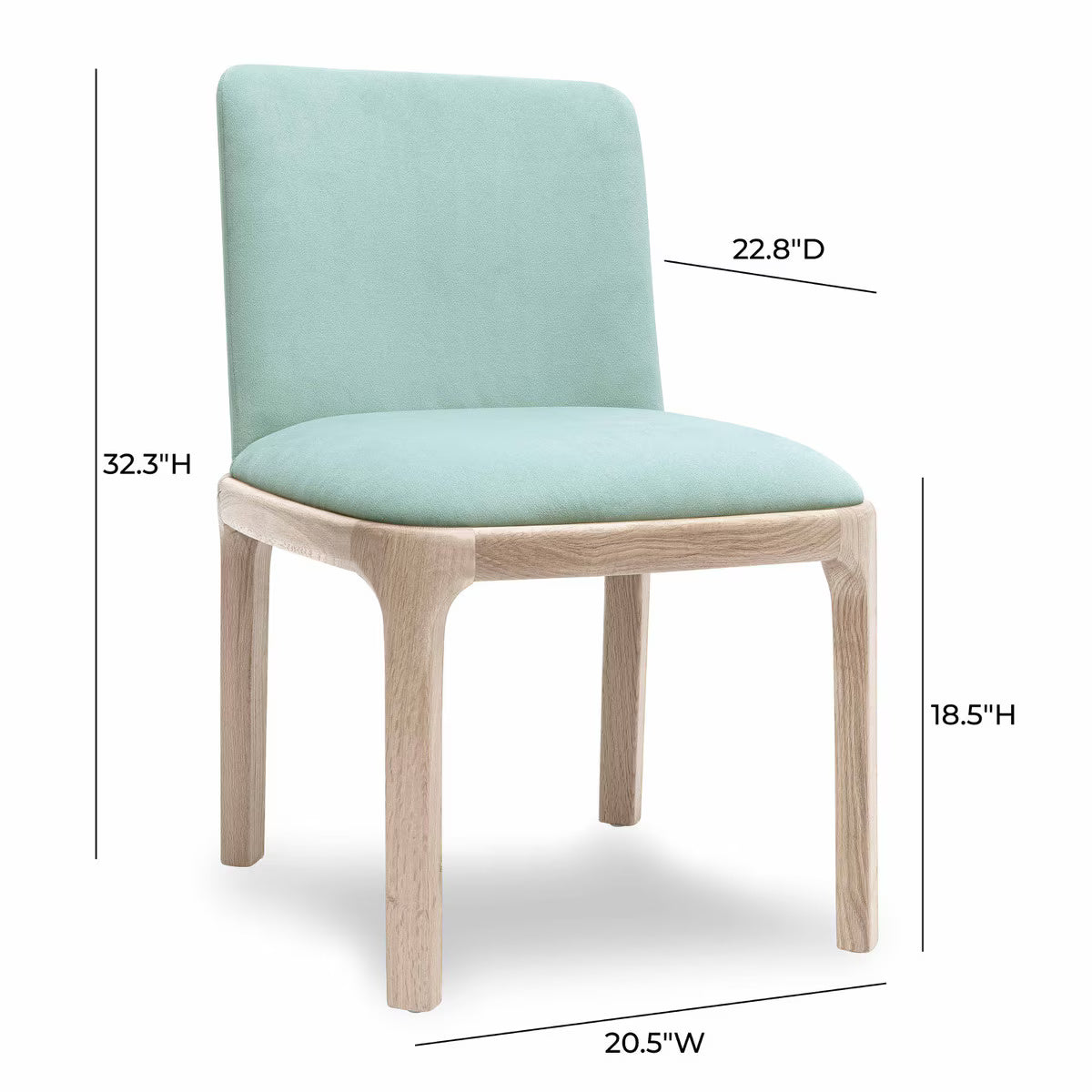 Rebecca Light Blue Performance Velvet Dining Chair