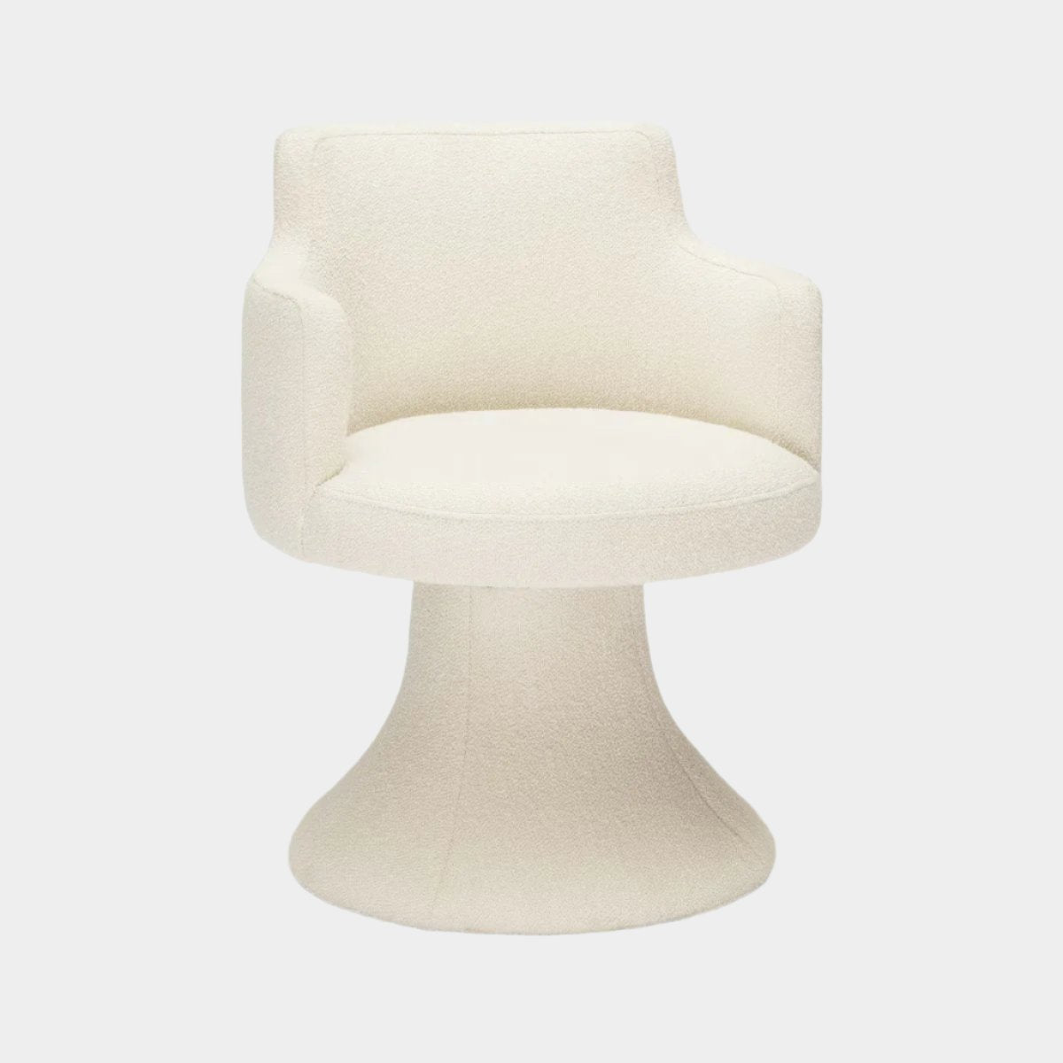 Jeffree Cream Performance Boucle Swivel Dining Chair