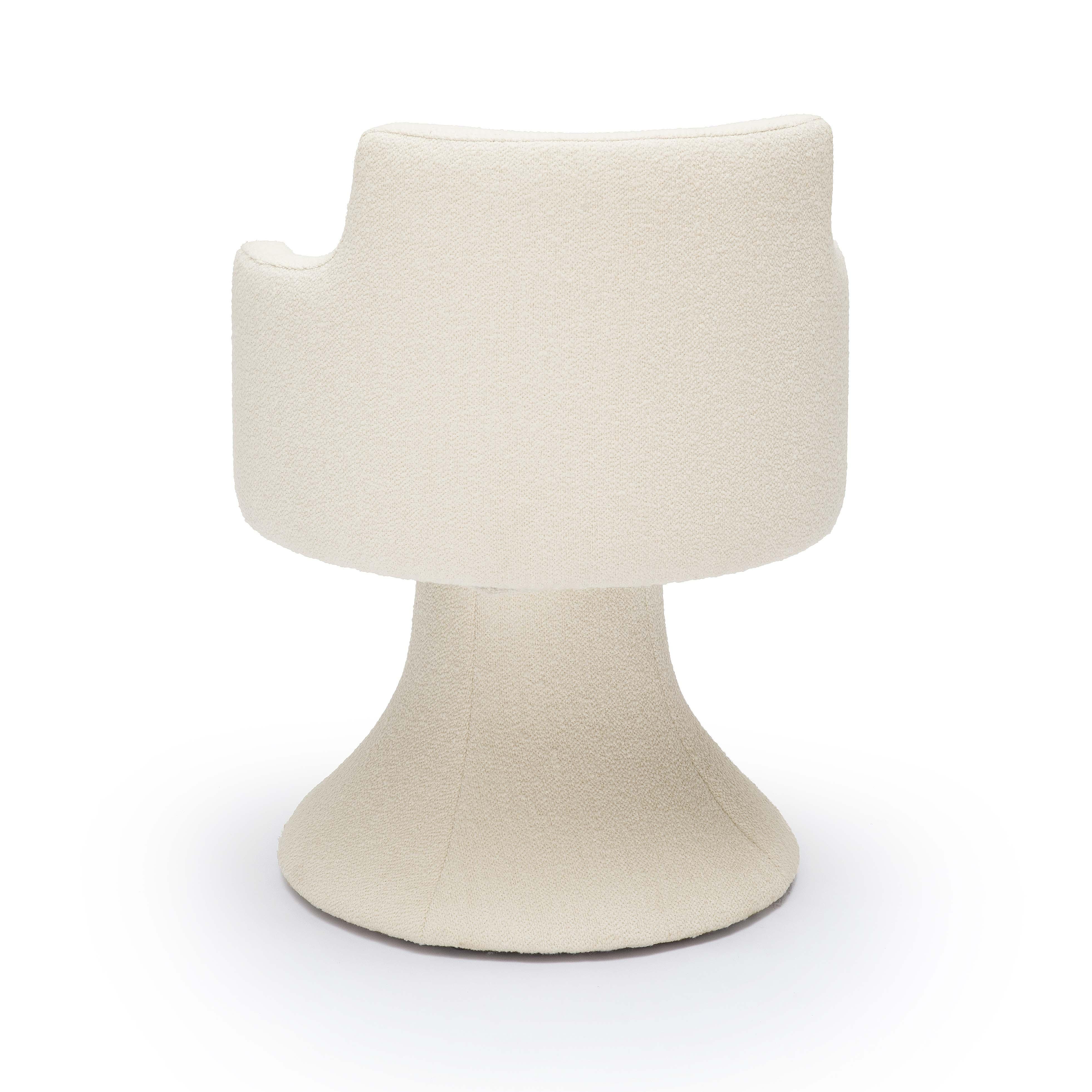 Jeffree Performance Boucle Swivel Dining Chair