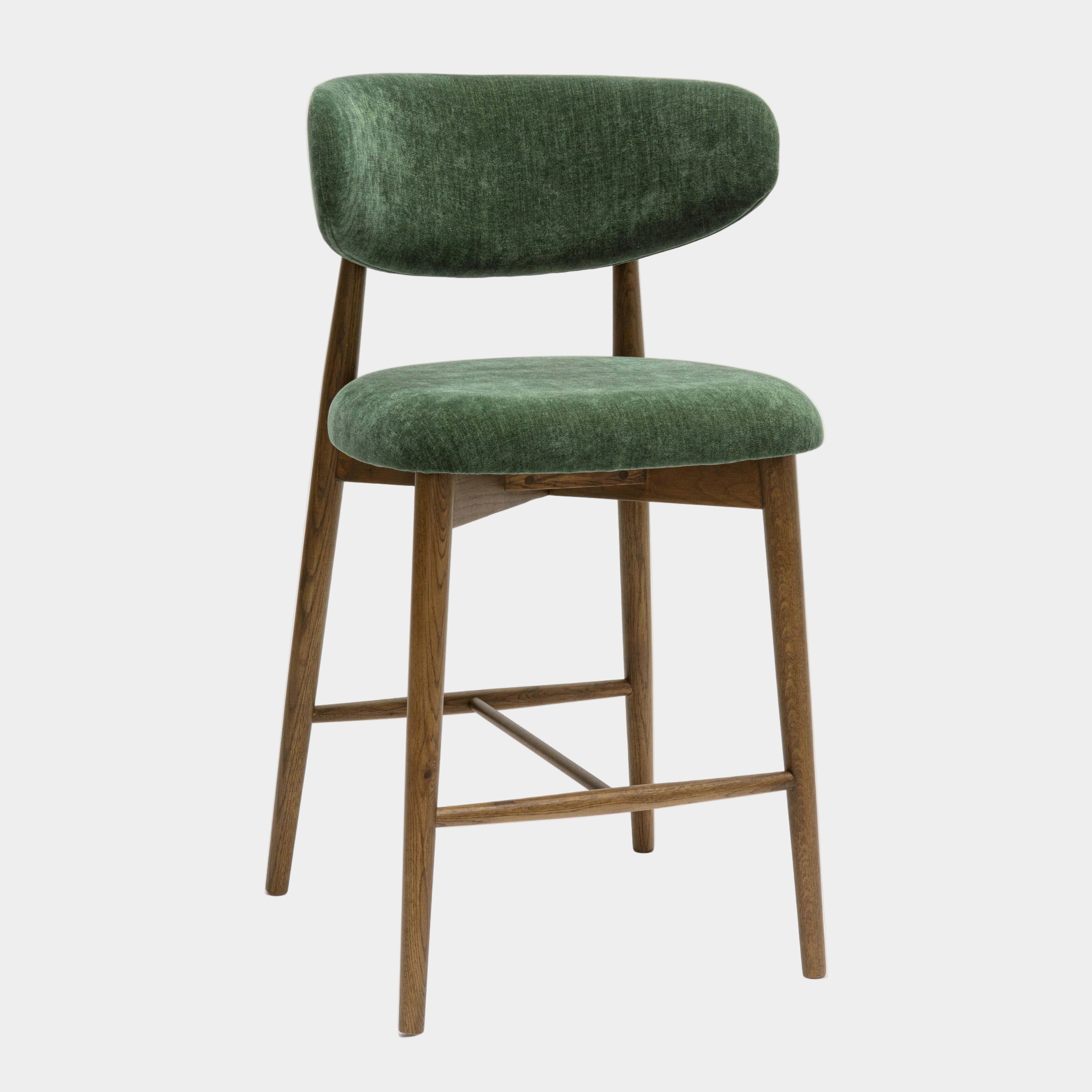 Zinea Performance Textured Velvet Counter Stool