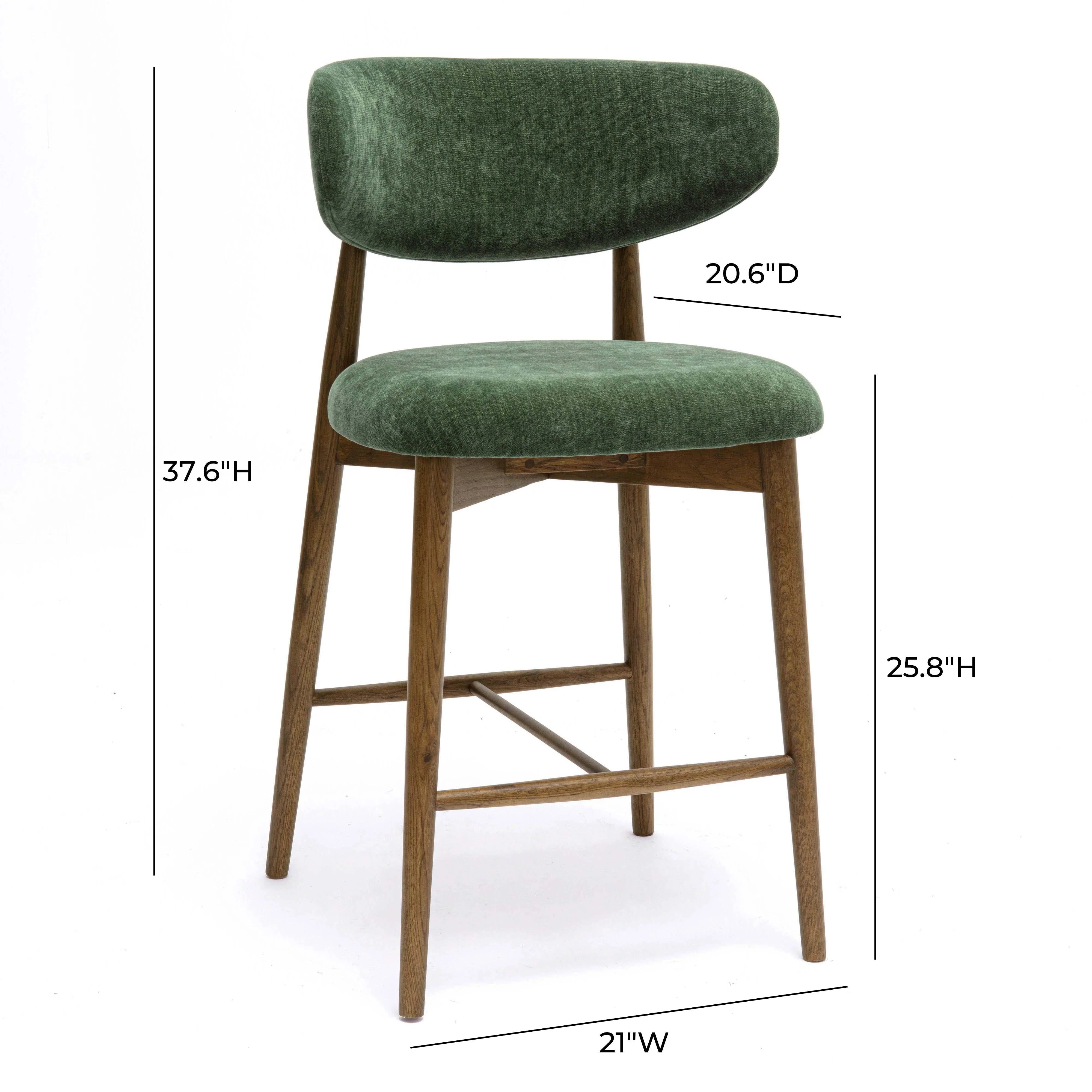Zinea Performance Textured Velvet Counter Stool