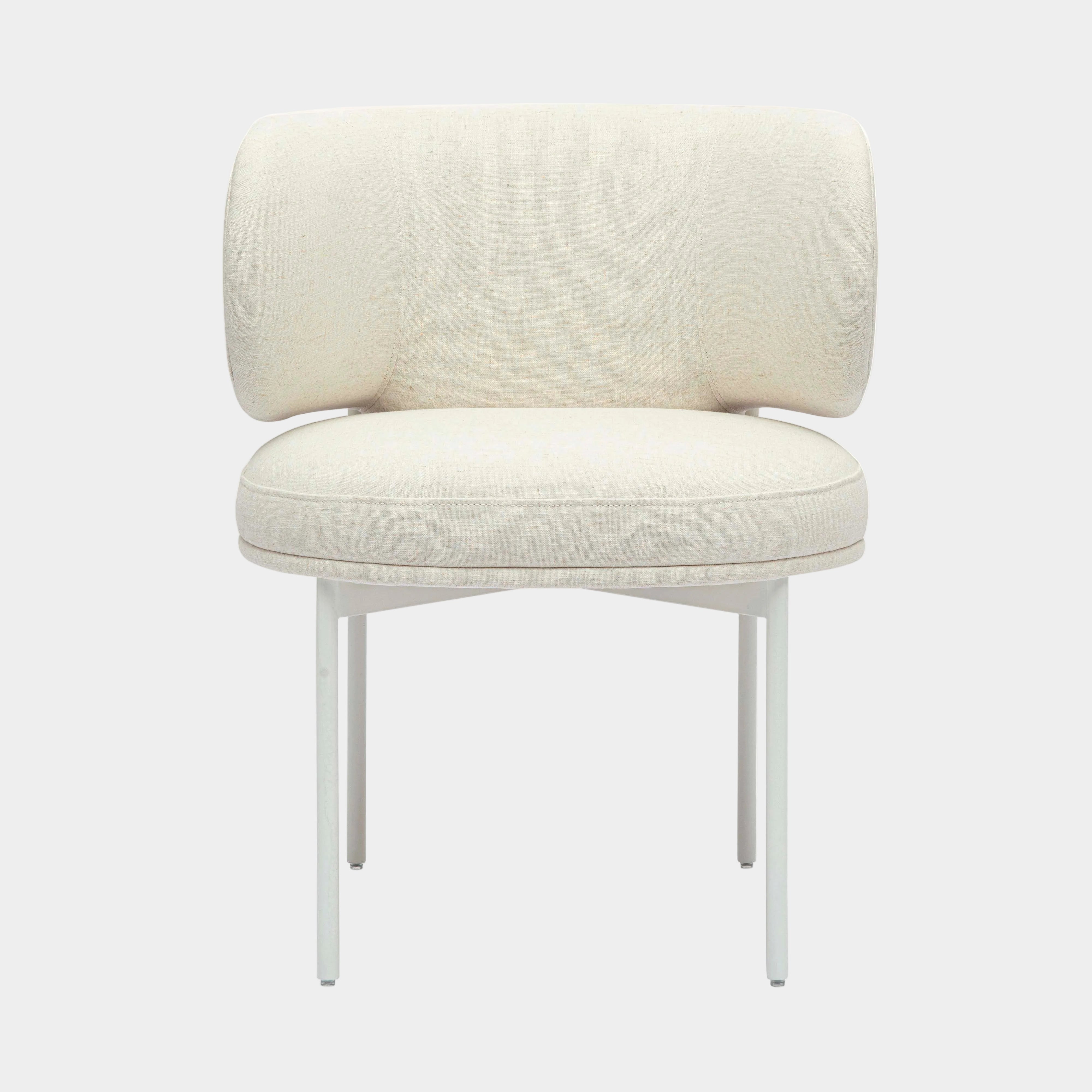 Maureen Cream Performance Upcycled Linen Dining Chair