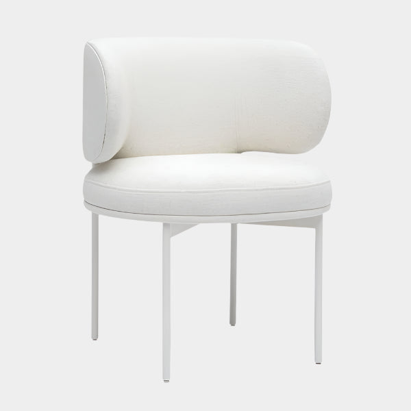 Maureen Cream Performance Upcycled Linen Dining Chair