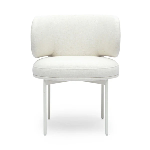 Maureen Cream Performance Upcycled Linen Dining Chair