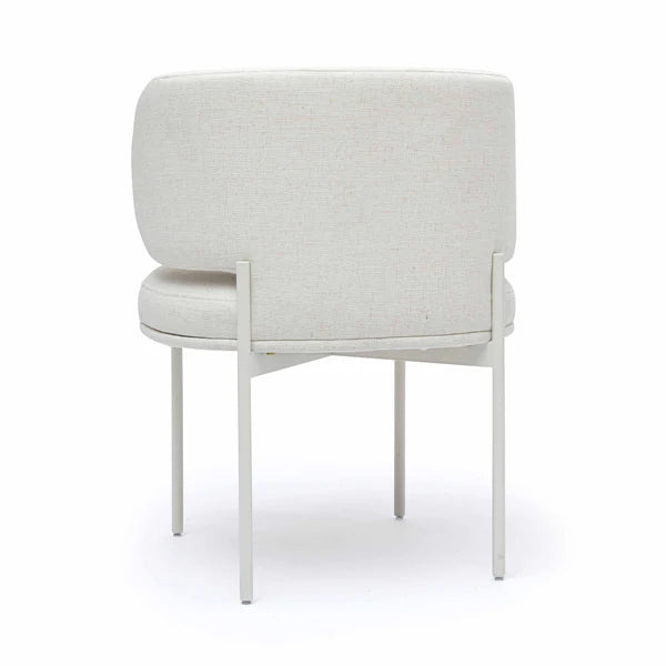 Maureen Cream Performance Upcycled Linen Dining Chair