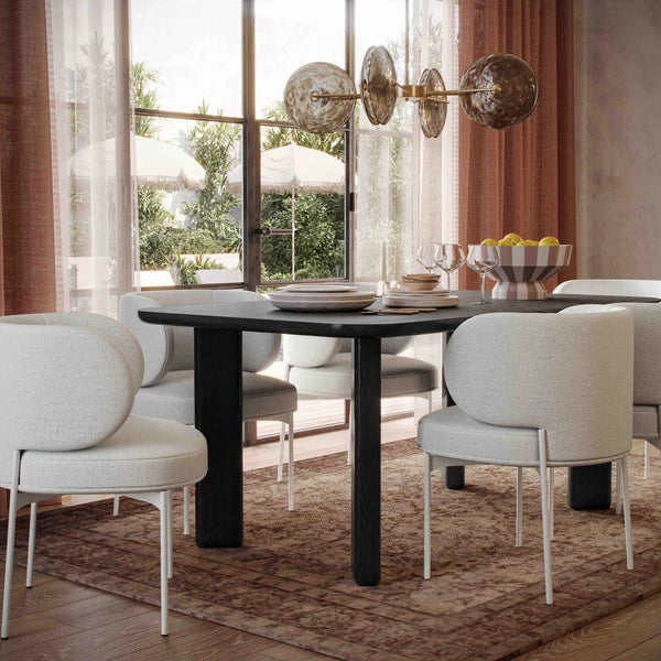 Maureen Cream Performance Upcycled Linen Dining Chair