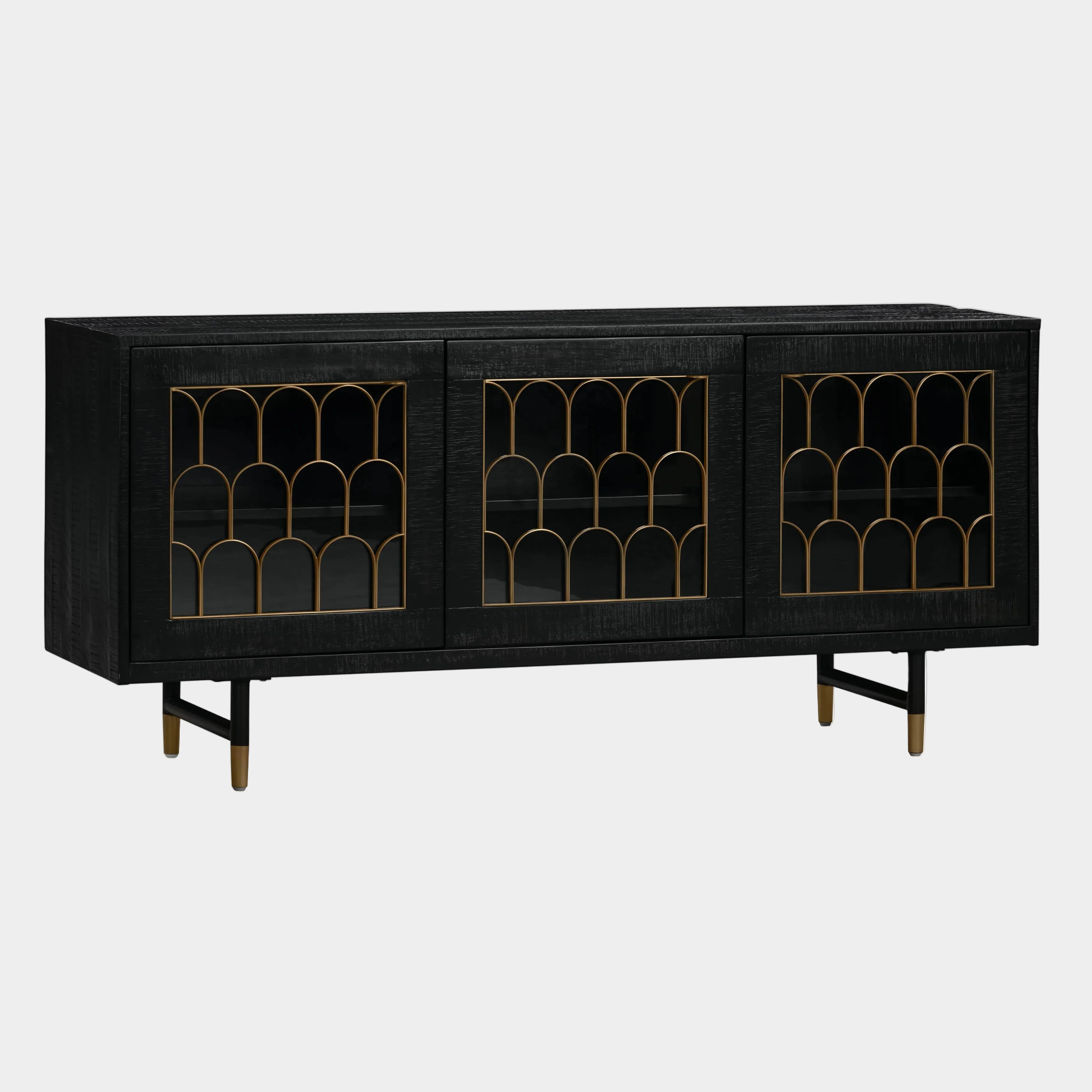 Gatsby 66" Black Acacia Wood Buffet