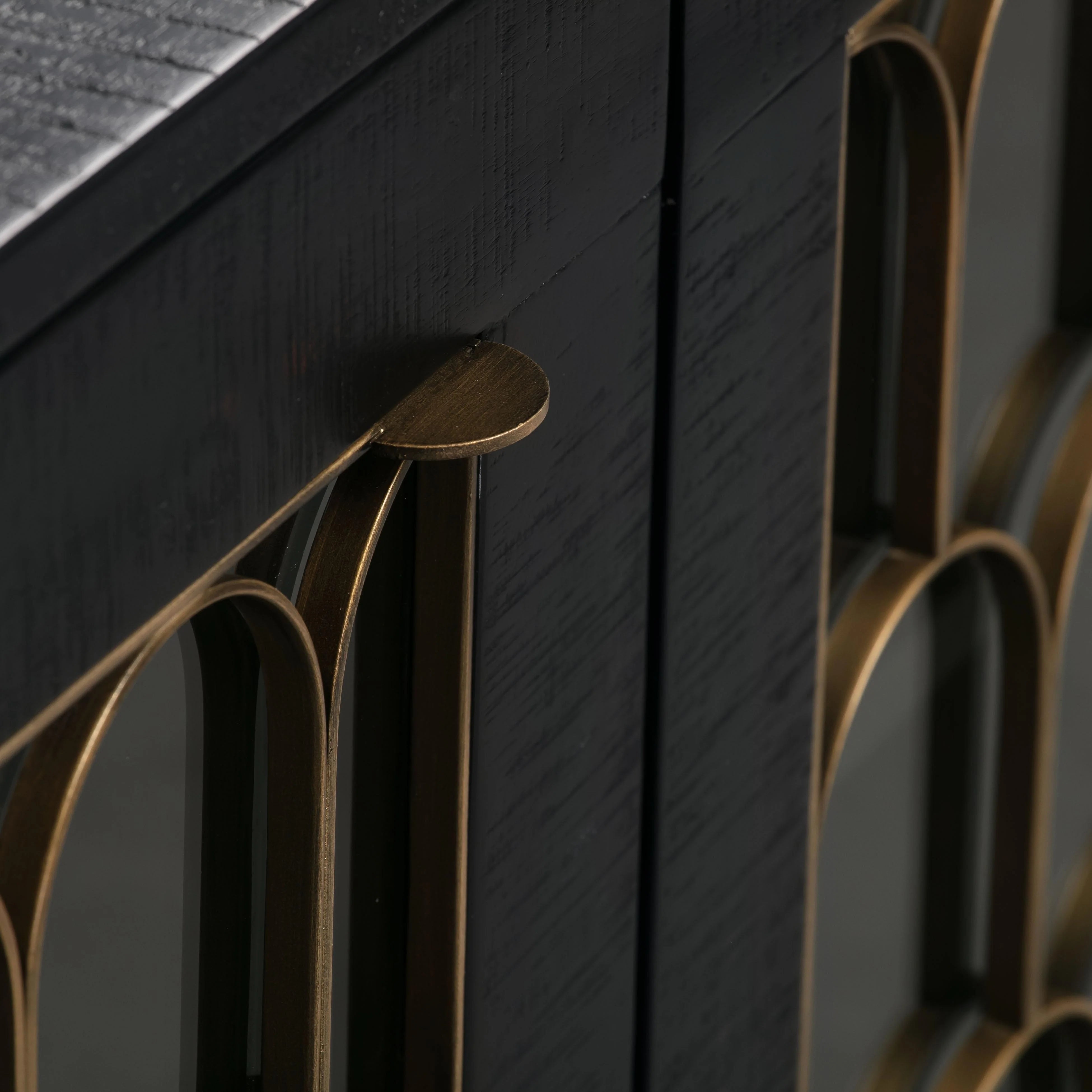 Gatsby 66" Black Acacia Wood Buffet