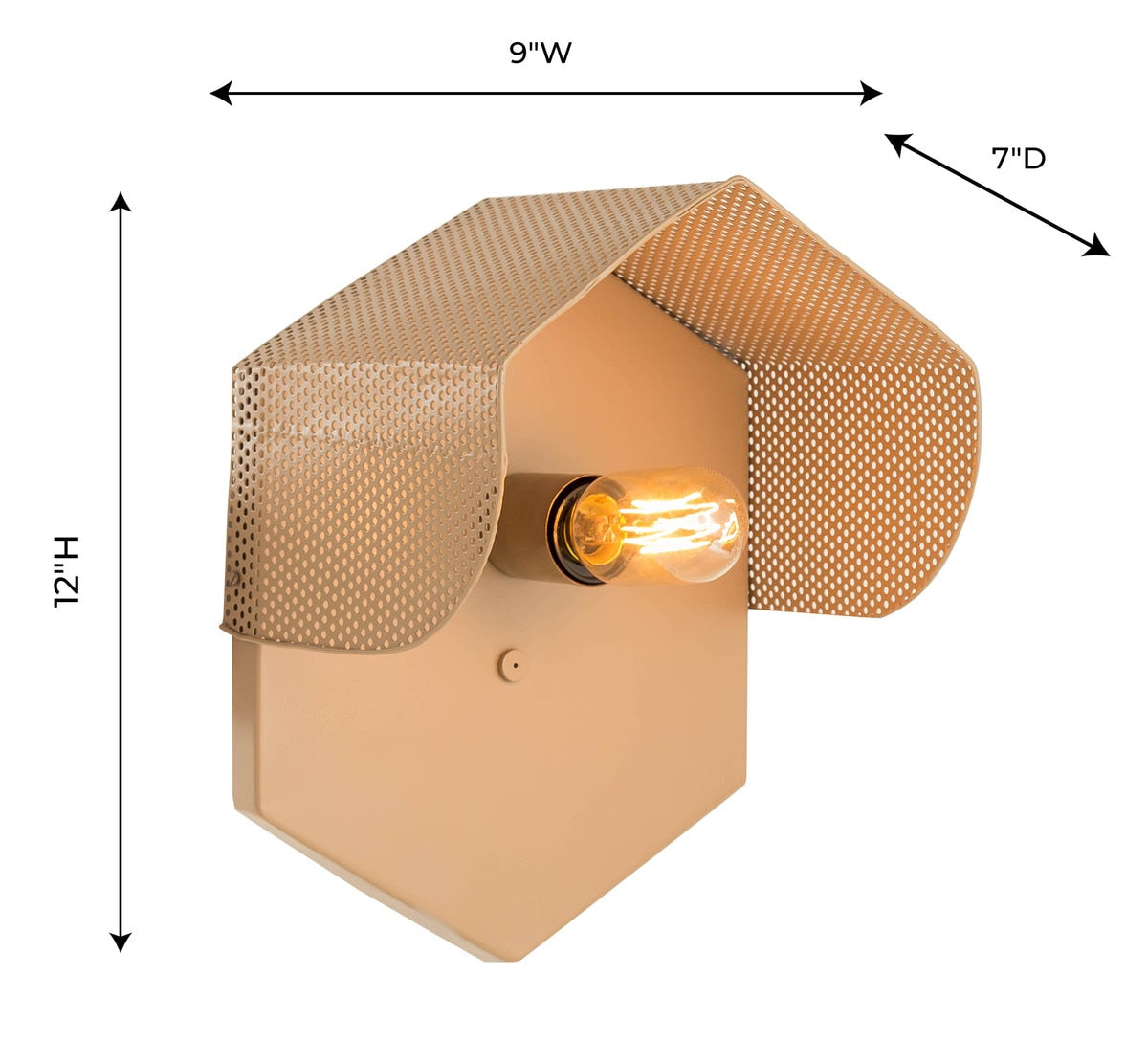 Mokhtar Tan Hexagon Wall Sconce