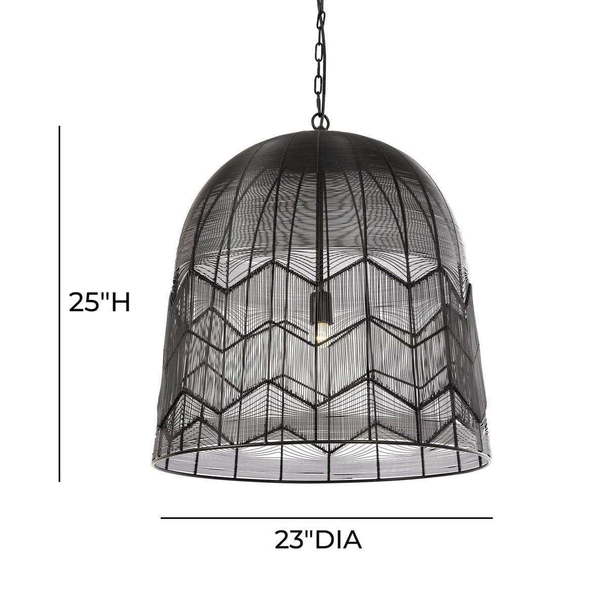 Tessa Black Large Pendant Lamp