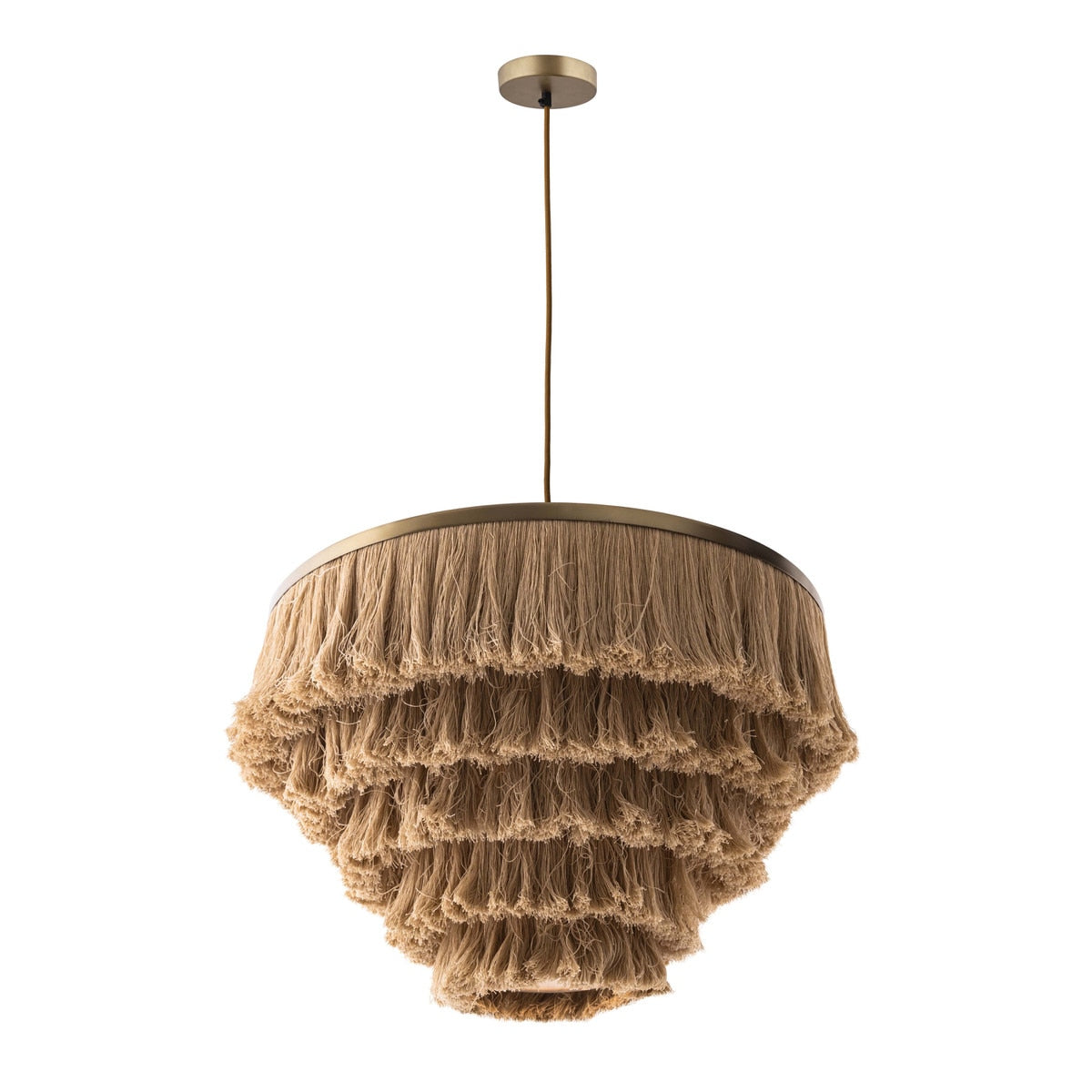 Sarai Natural Fringe Pendant