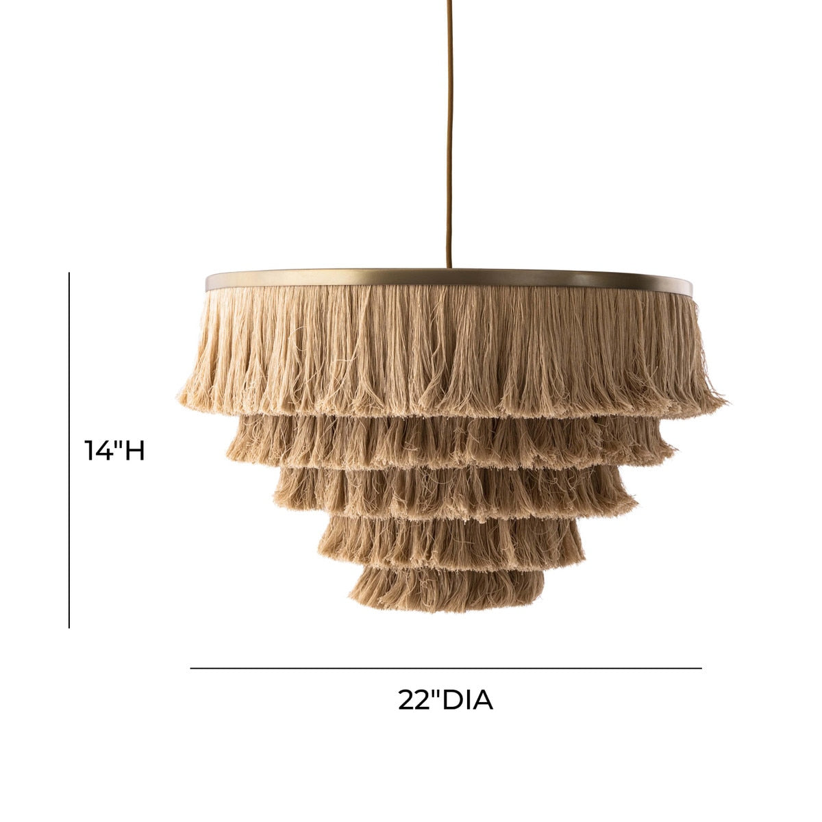 Sarai Natural Fringe Pendant