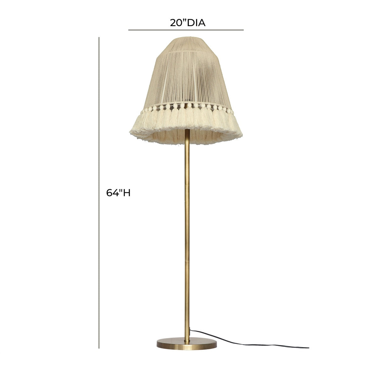 Lampadaire haut June White