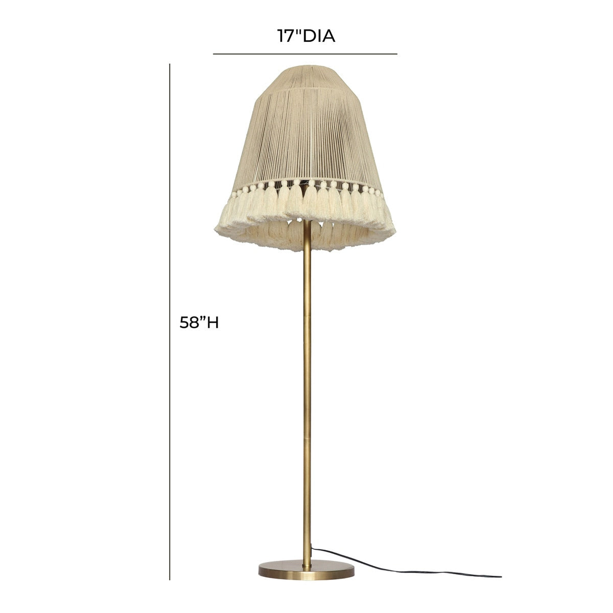 June White Medium Floor Lamp