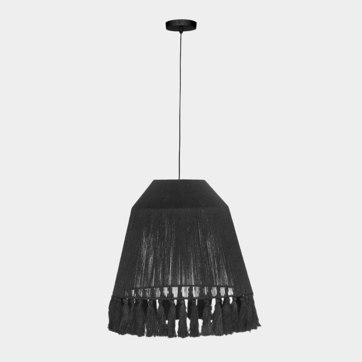 Bokaro Black Jute Large Pendant Lamp