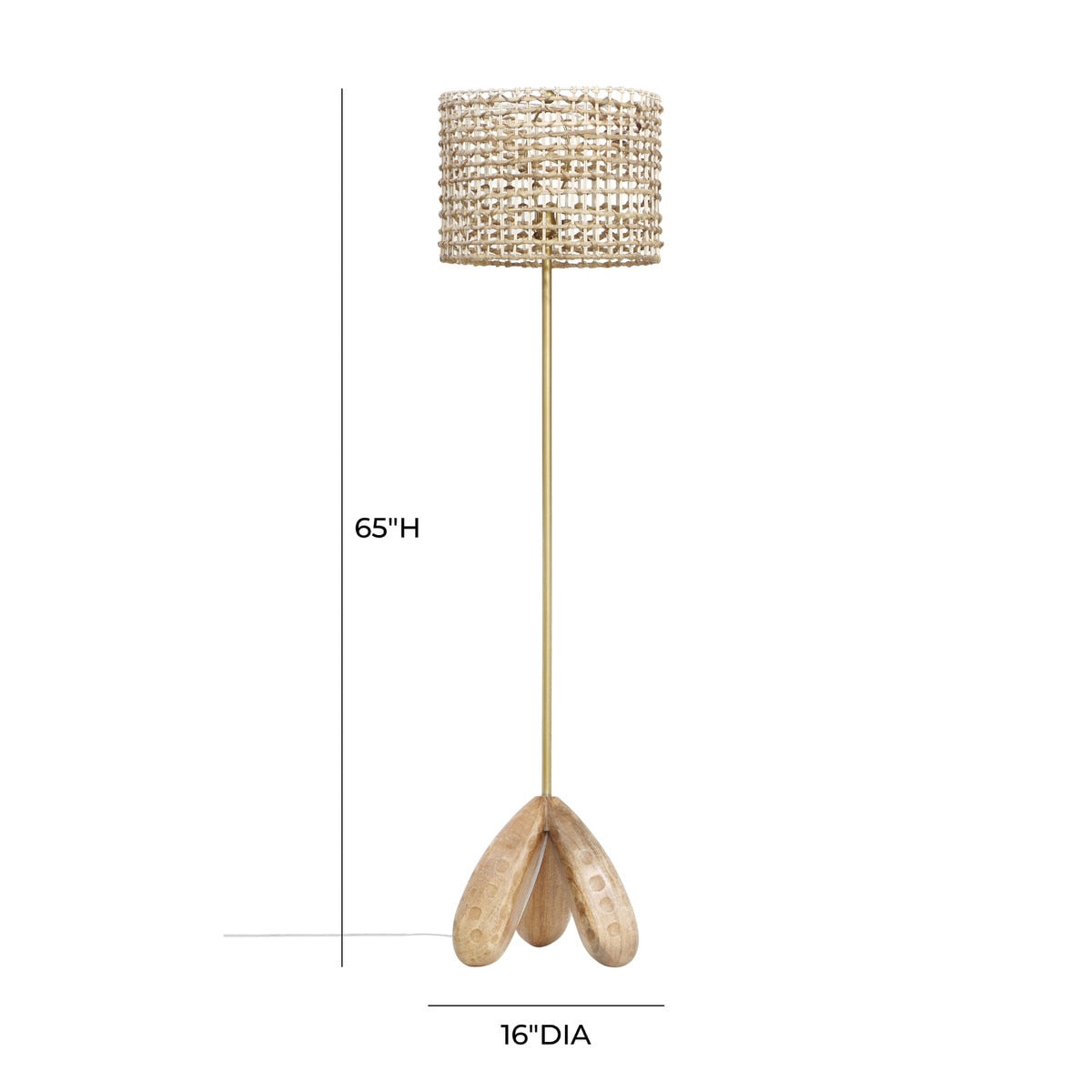 Alondra Wooden Floor Lamp