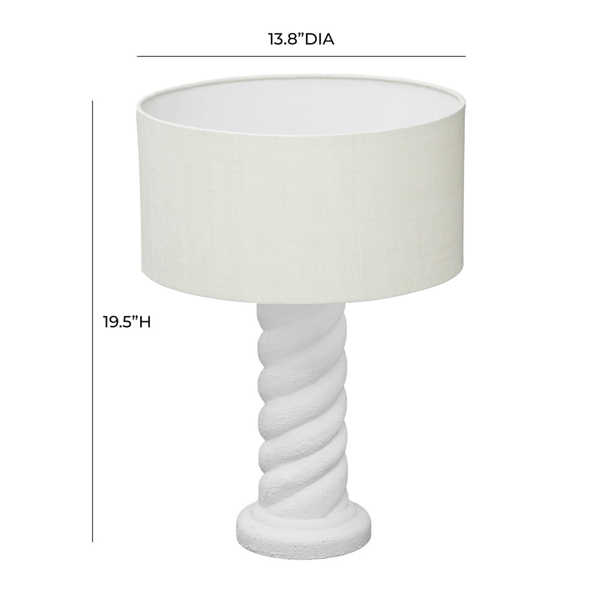 Rapunzel White and Cream Table Lamp