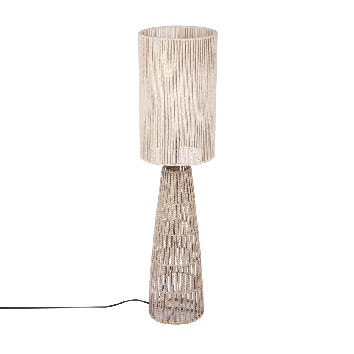 Lampadaire Beam en jute naturel crème