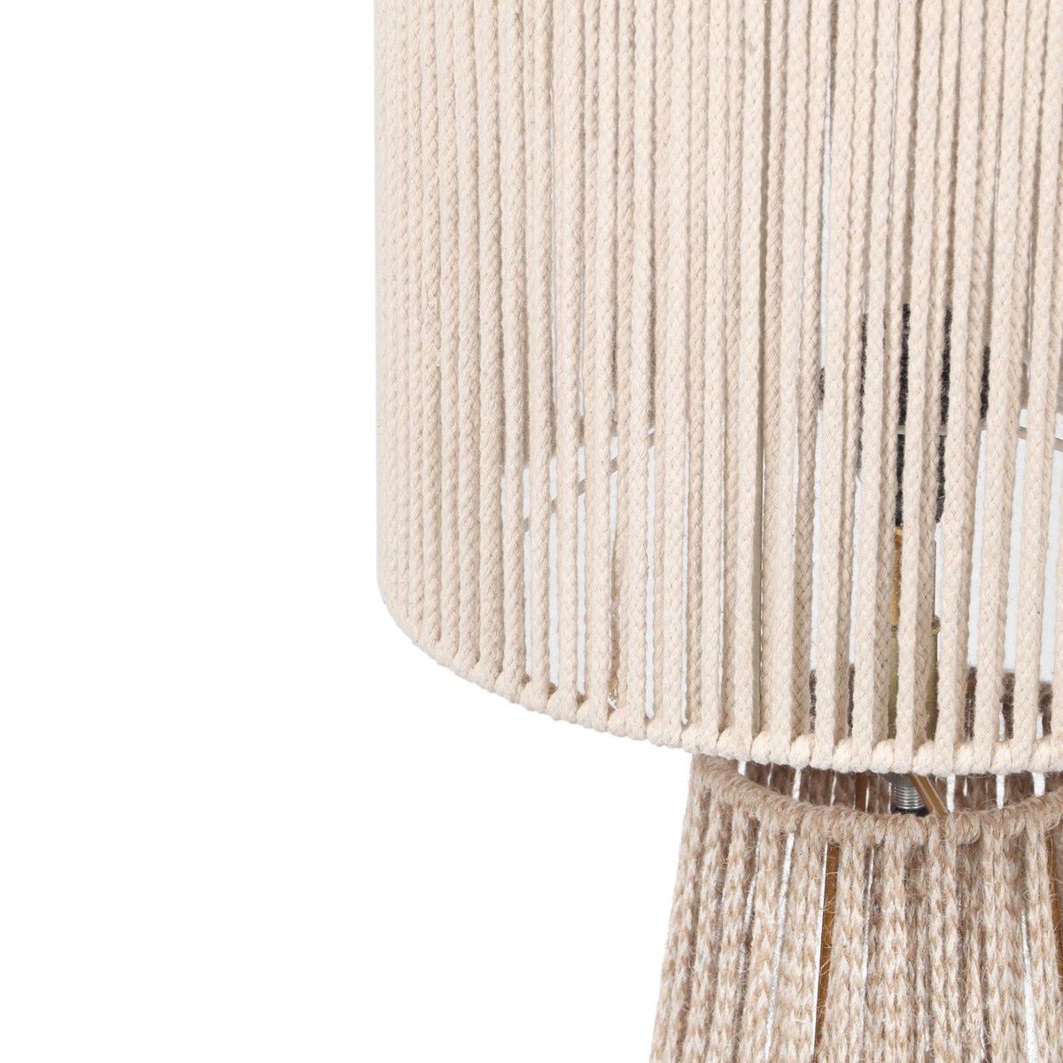 Lampadaire Beam en jute naturel crème