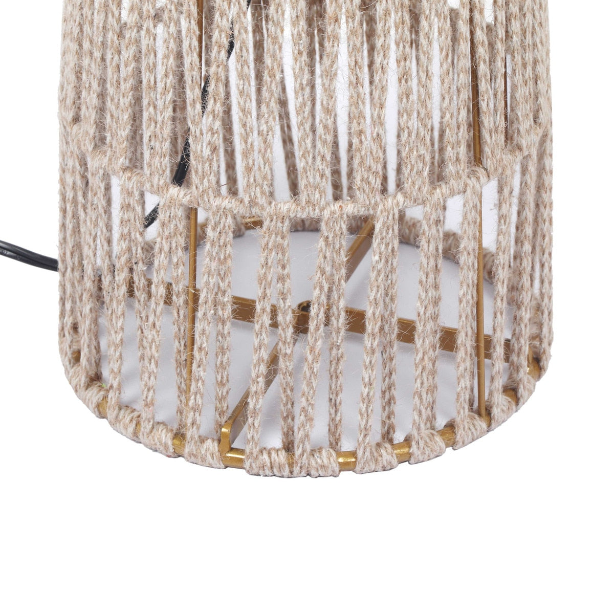 Lampadaire Beam en jute naturel crème