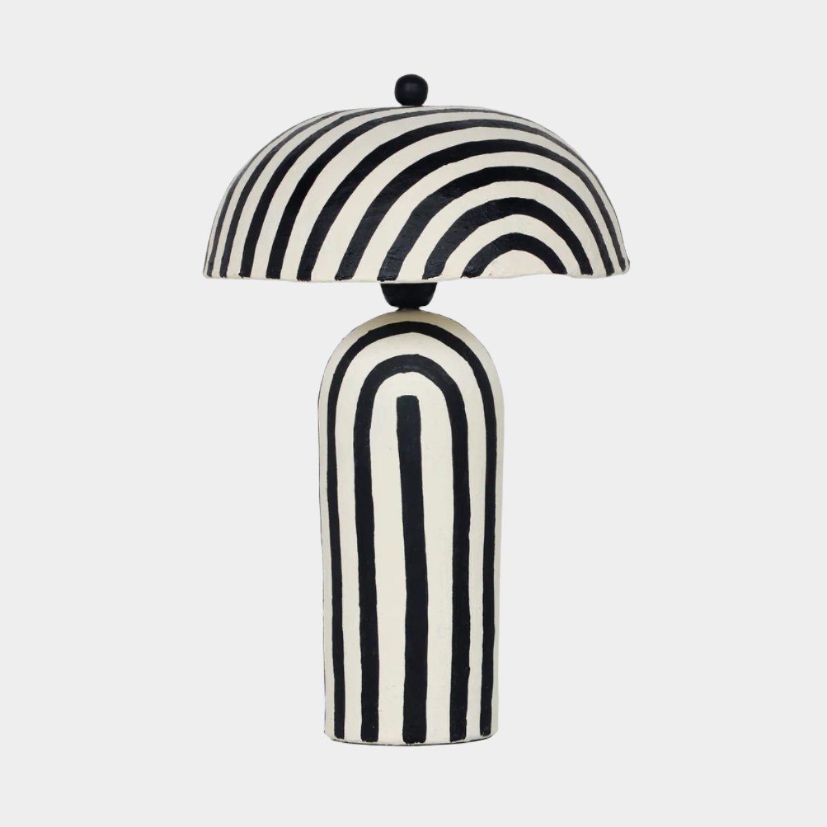 Maiori  Striped Papier Mache Table Lamp