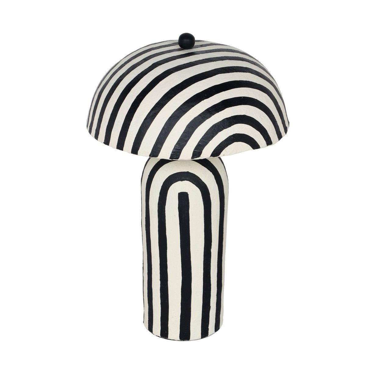 Maiori  Striped Papier Mache Table Lamp