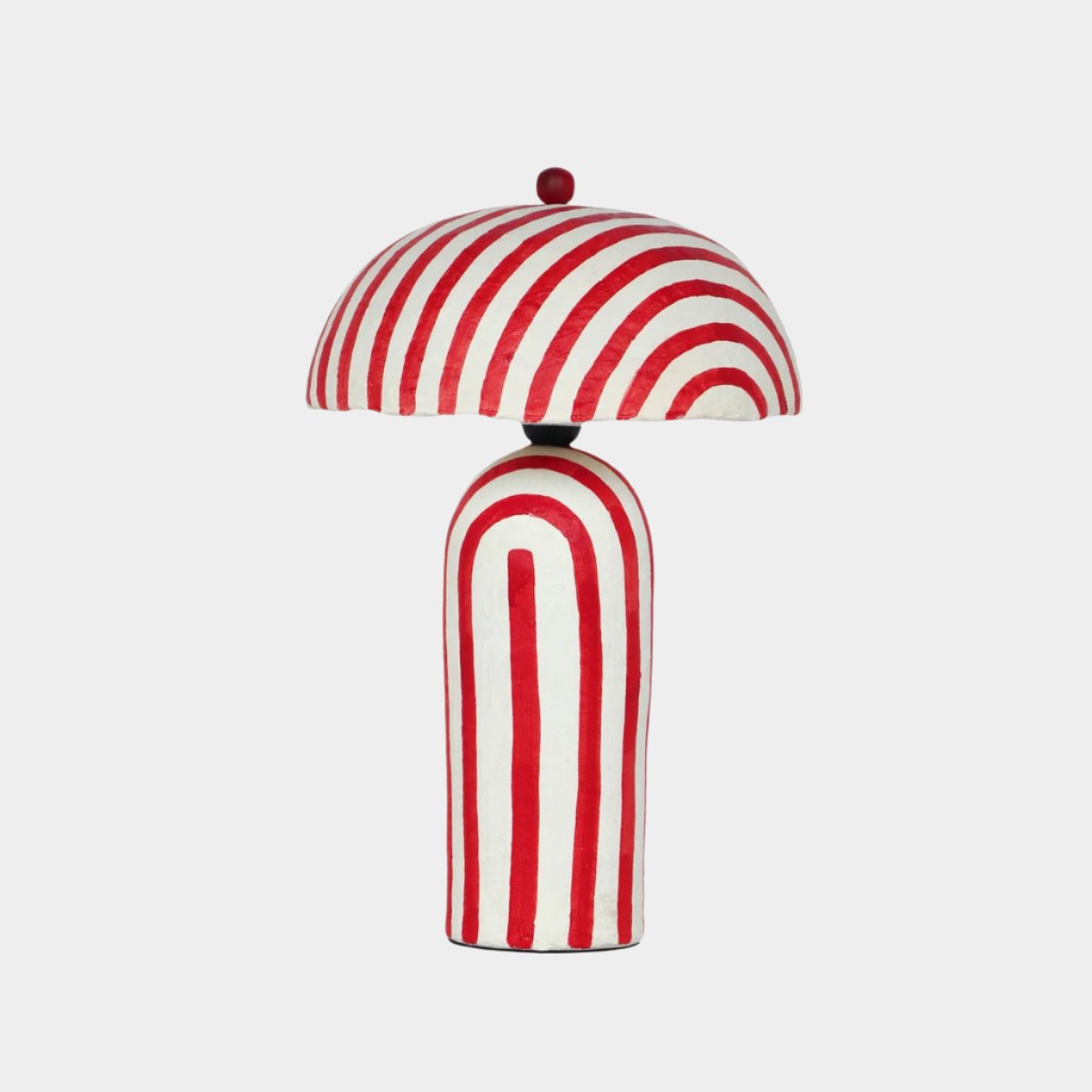 Maiori  Striped Papier Mache Table Lamp