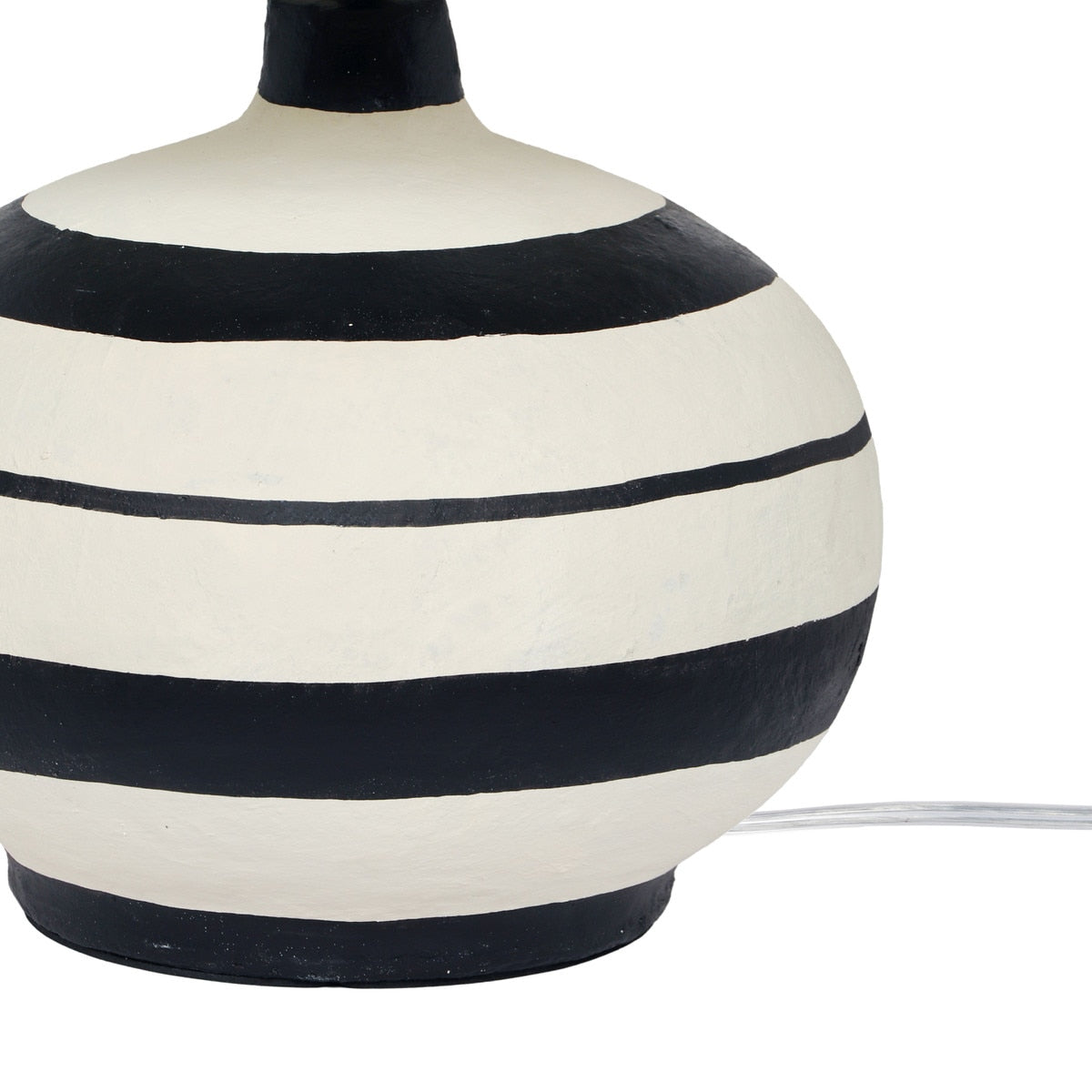 Positano Striped Papier  Mache Table Lamp