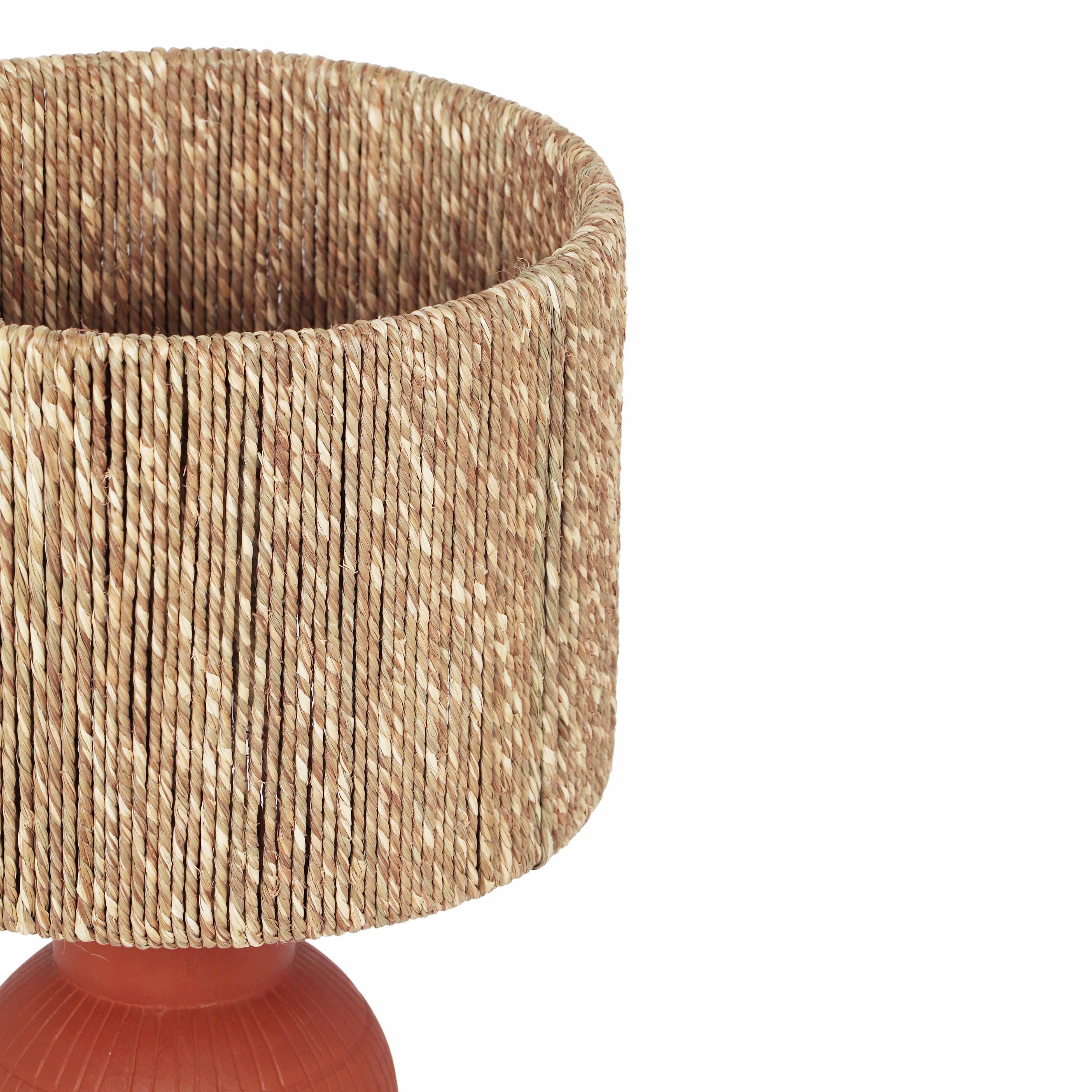 Lampe de table en terre cuite naturelle Atrani