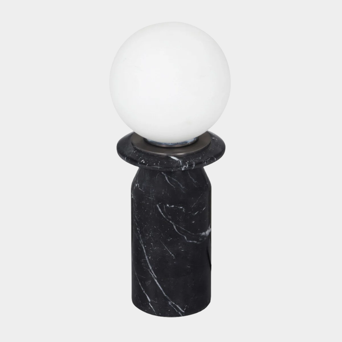 Globe Onyx Black Marble Lamp