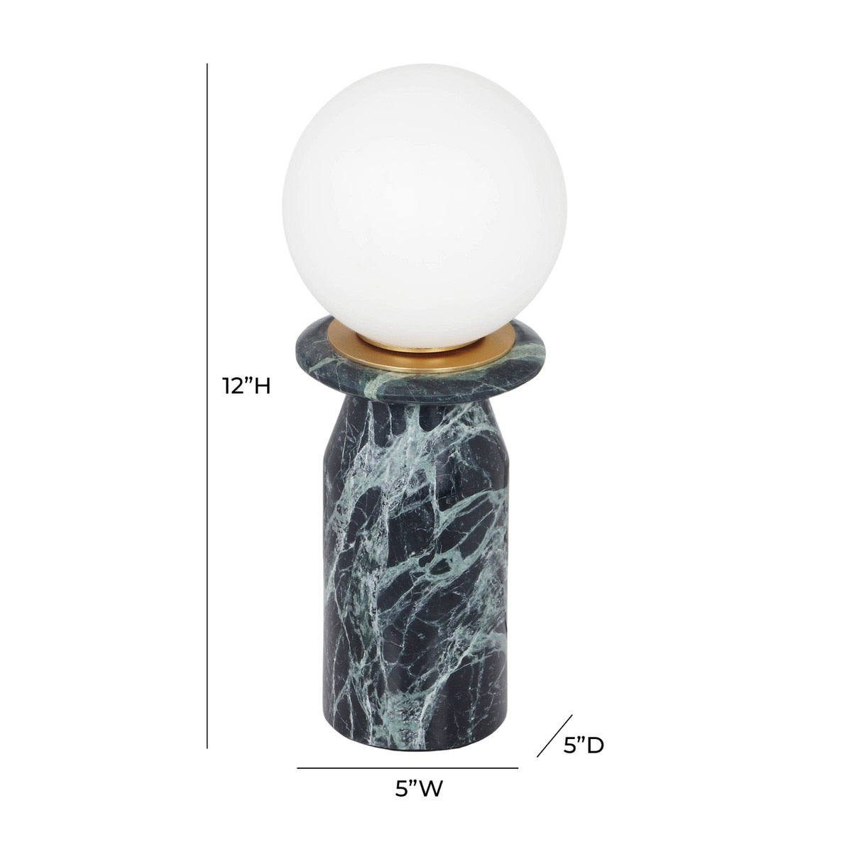 Globe Malachite Marble Lamp