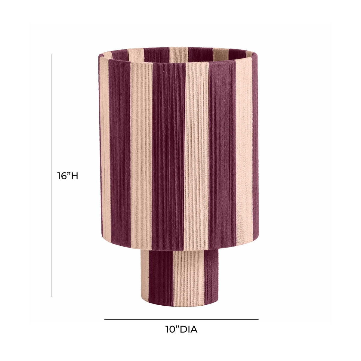 Guinevere  Striped Cotton Table Lamp