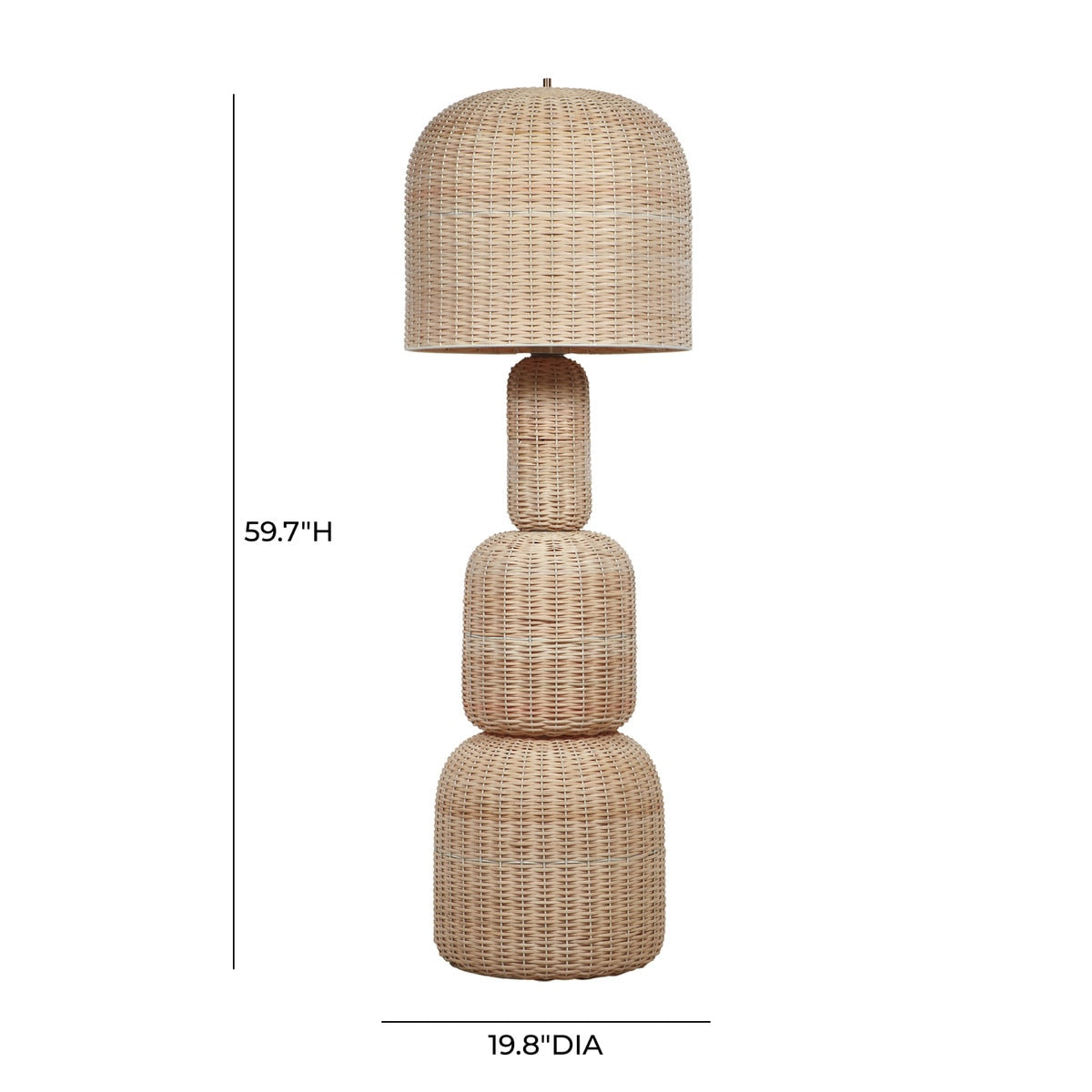 Kootu Natural Rattan Floor Lamp