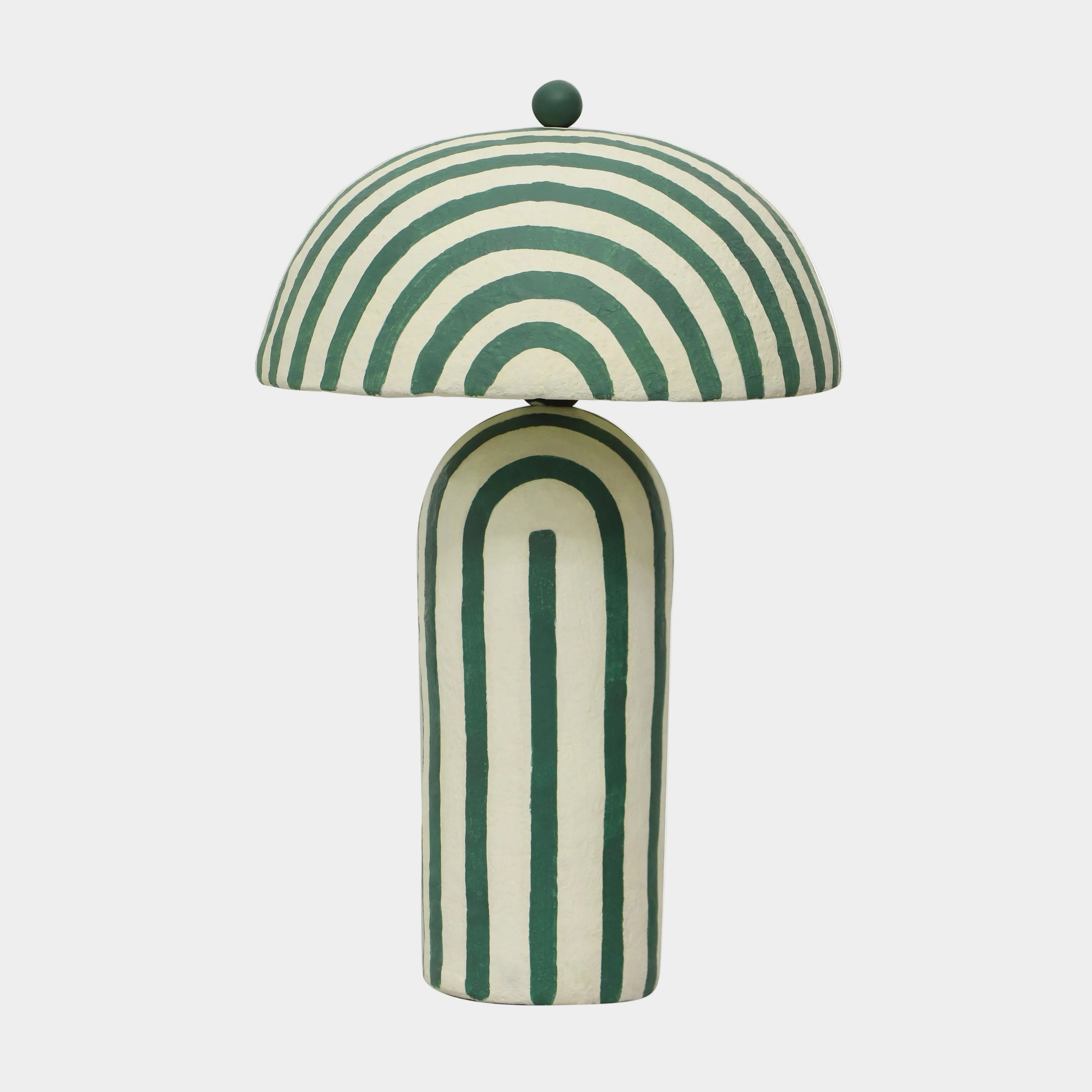 Maiori Striped Papier Mache Table Lamp