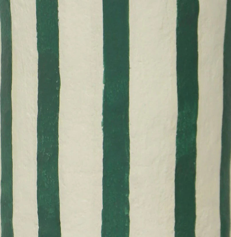 Maiori Striped Papier Mache Table Lamp