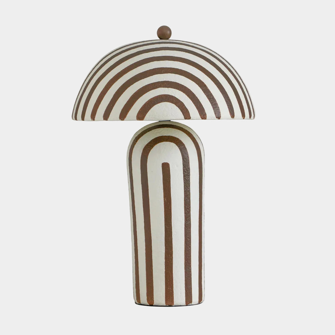 Maiori Striped Papier Mache Table Lamp