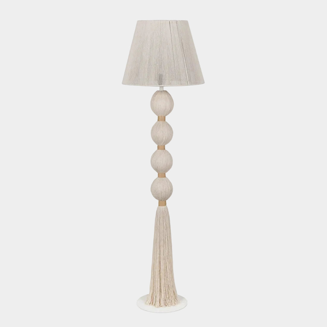 Samba White Cotton Floor Lamp