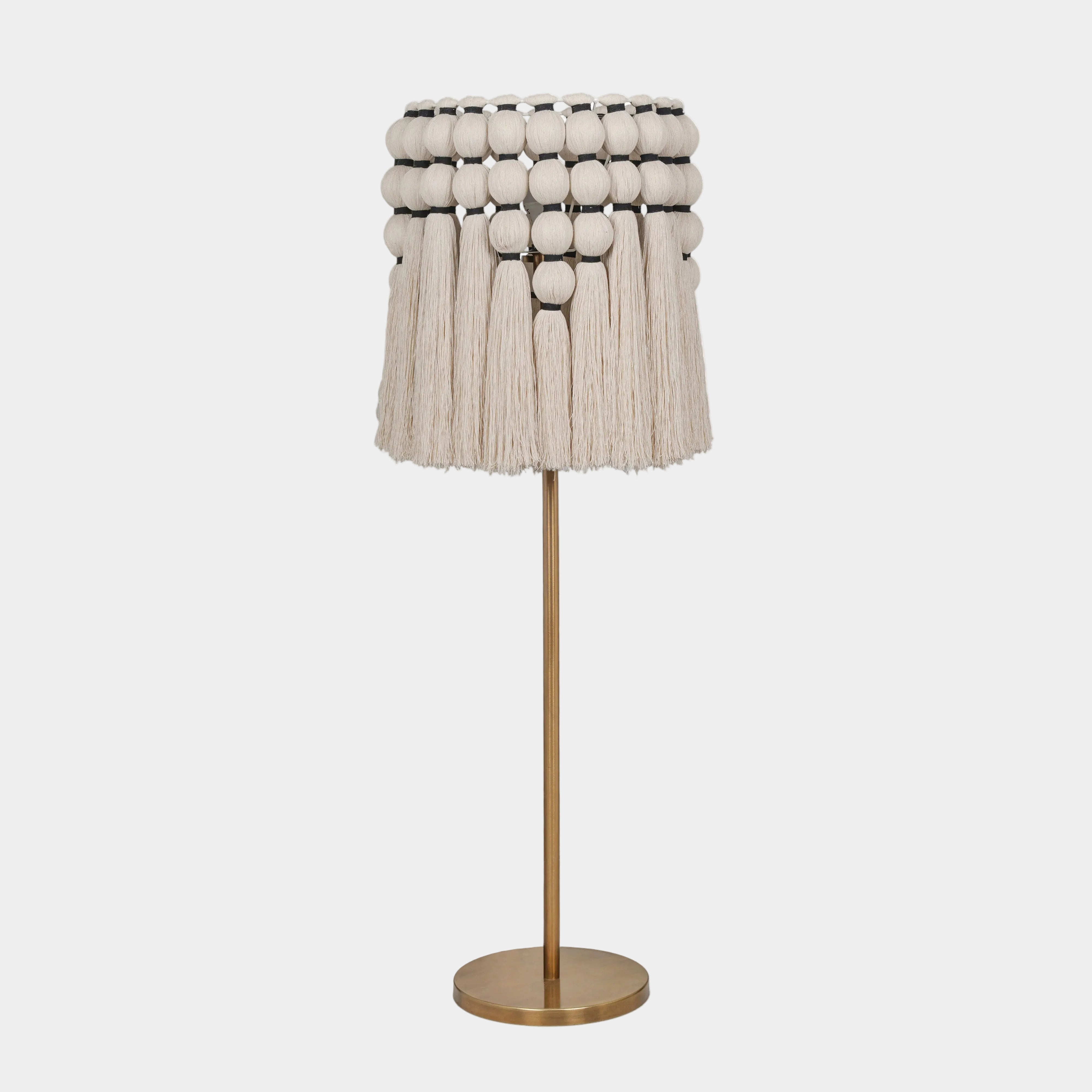 Tutu Cream Cotton Tasseled Floor Lamp