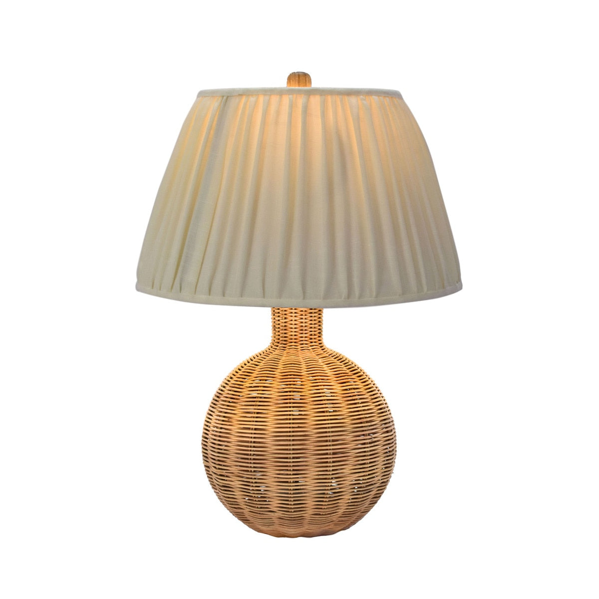 Pallora Cream & Natural Rattan Table Lamp