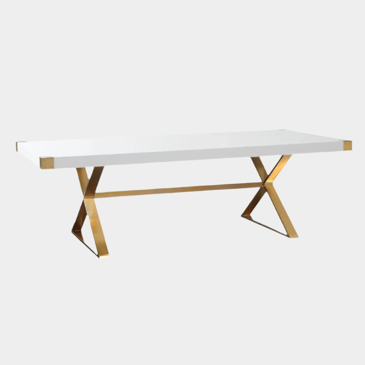 Adeline White Lacquer Dining Table