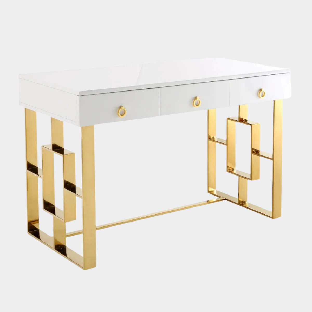 Audrey White Lacquer Desk