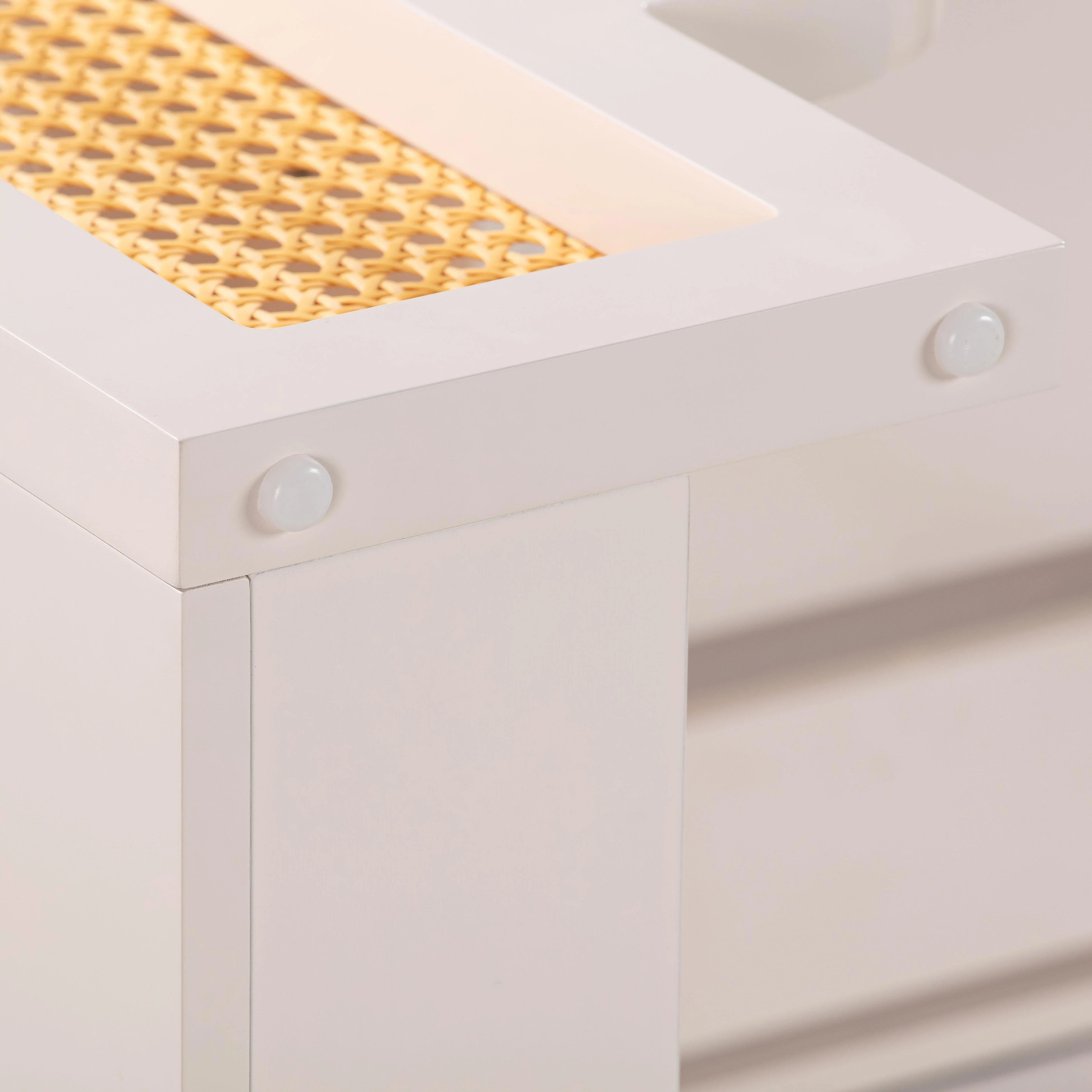 Suzie 62" Rattan Executive Desk With Drawer