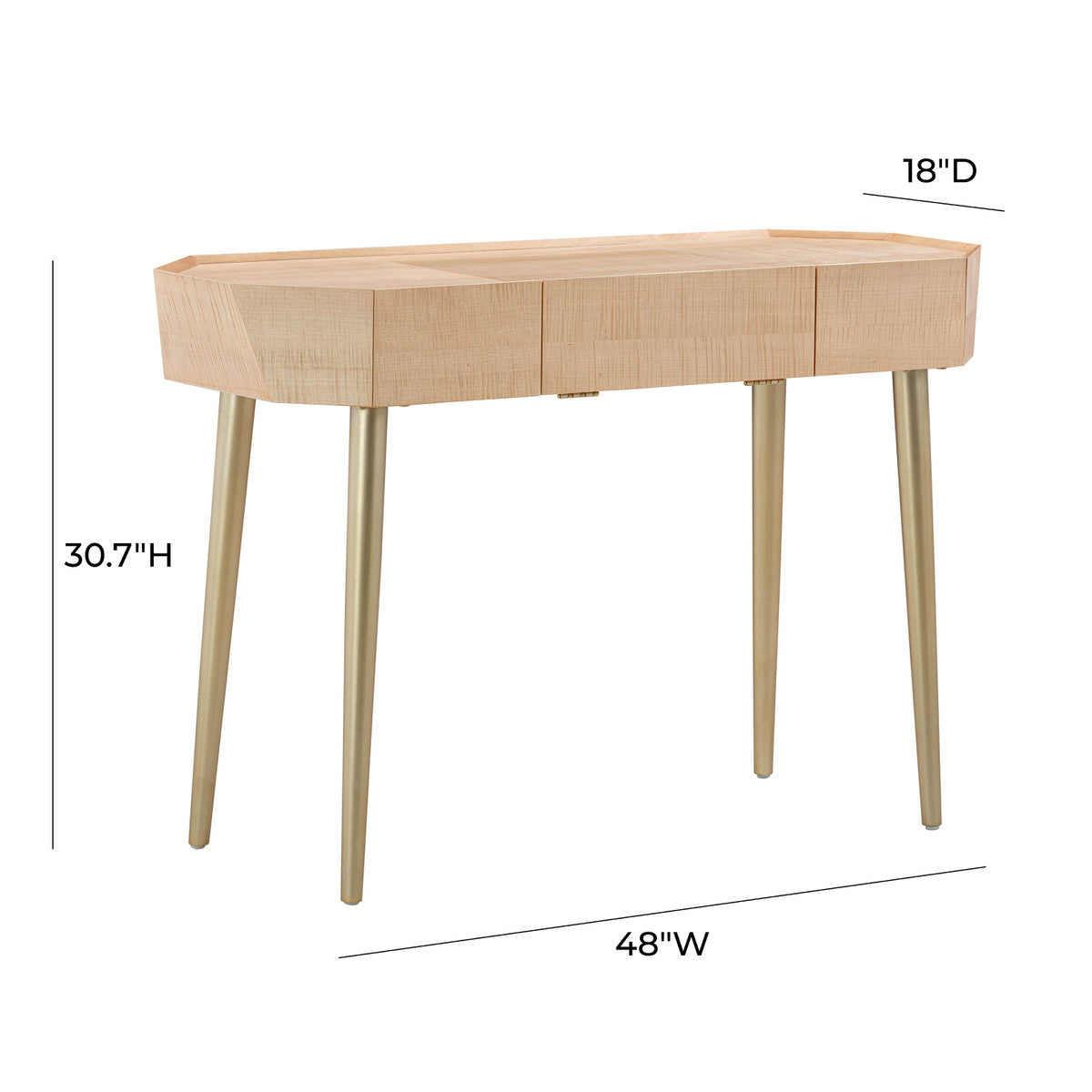 Sadie Natural Maple Vanity Desk