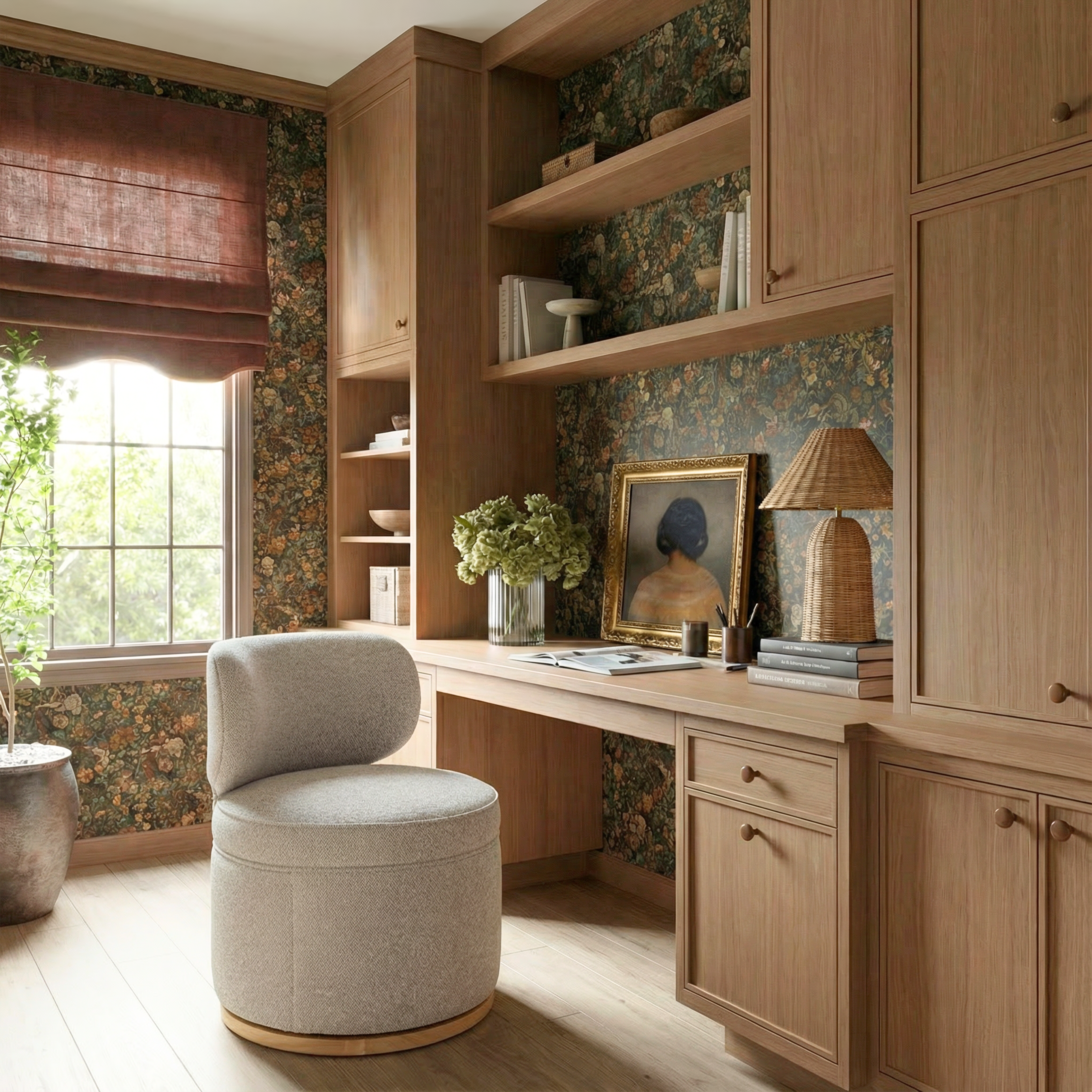 Amaya Grey Textured Performance Fabric Swivel Desk Chair