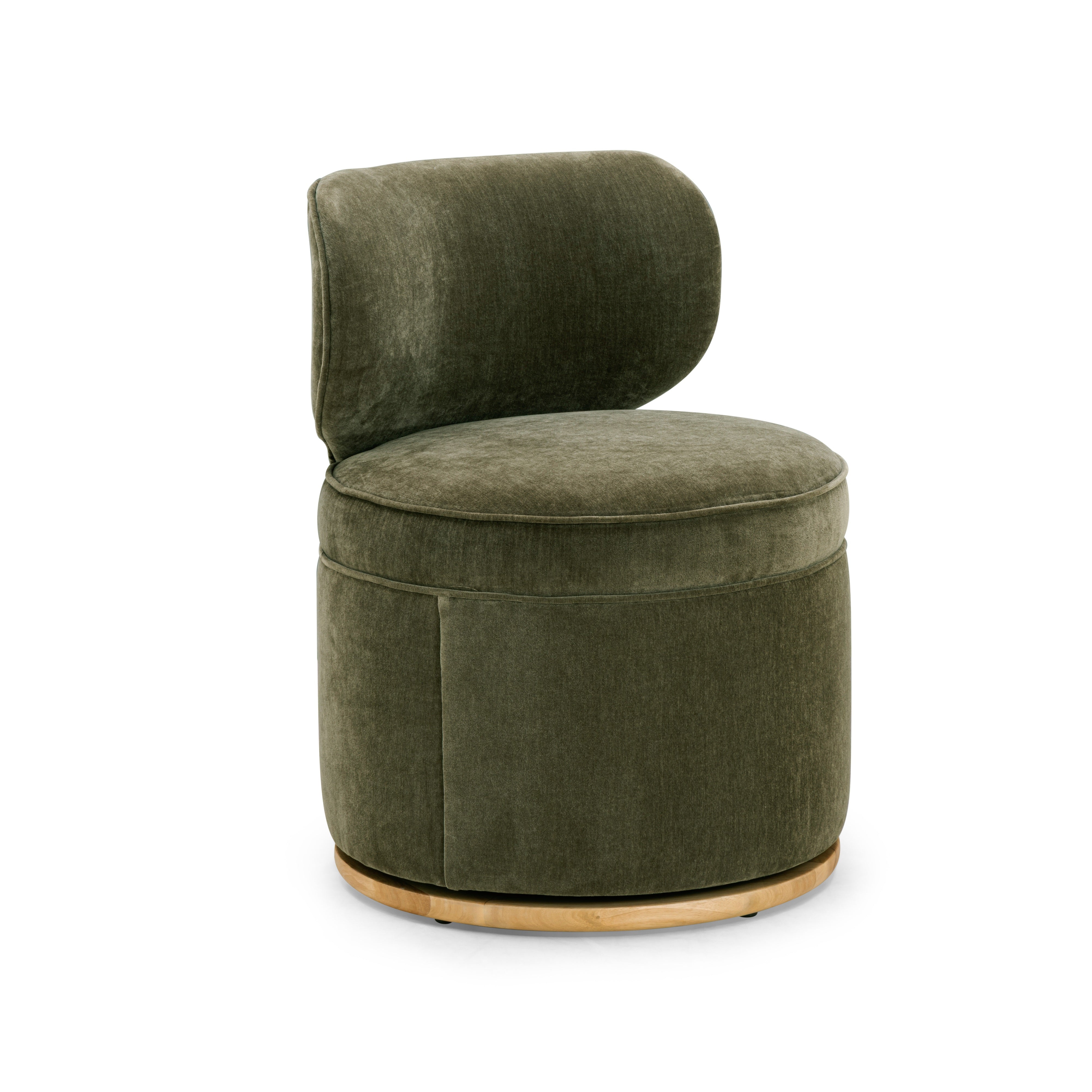 Amaya Green Upcycled Contract-Grade Chenille Swivel Desk Chair