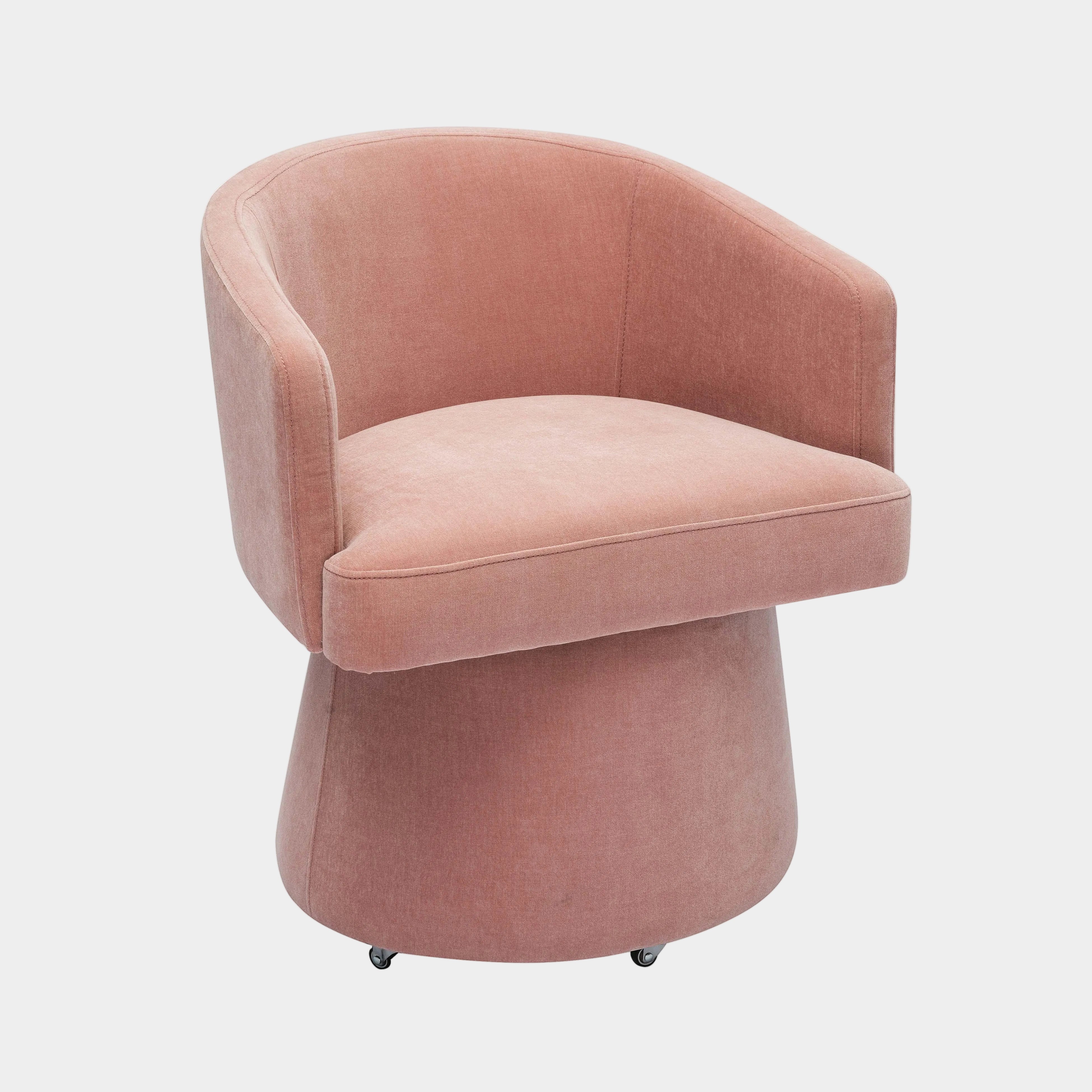 Chaise de bureau roulante en chenille recyclée Kristen Light