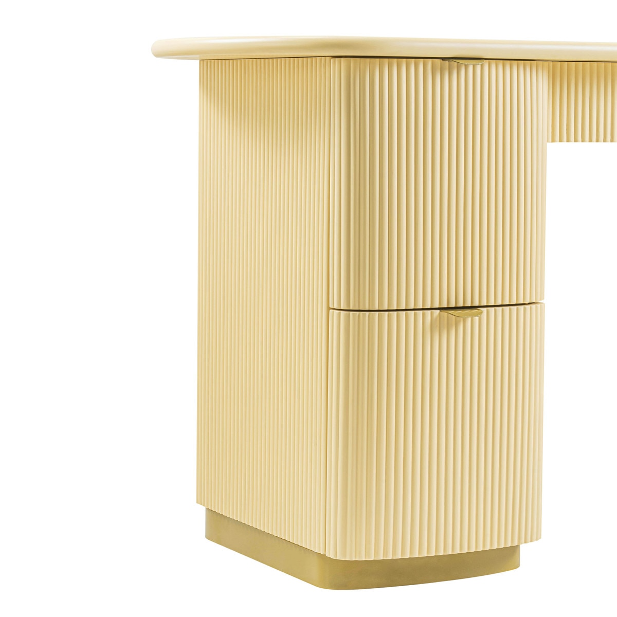 Francesca Yellow Peach 3-Drawer Executive Desk