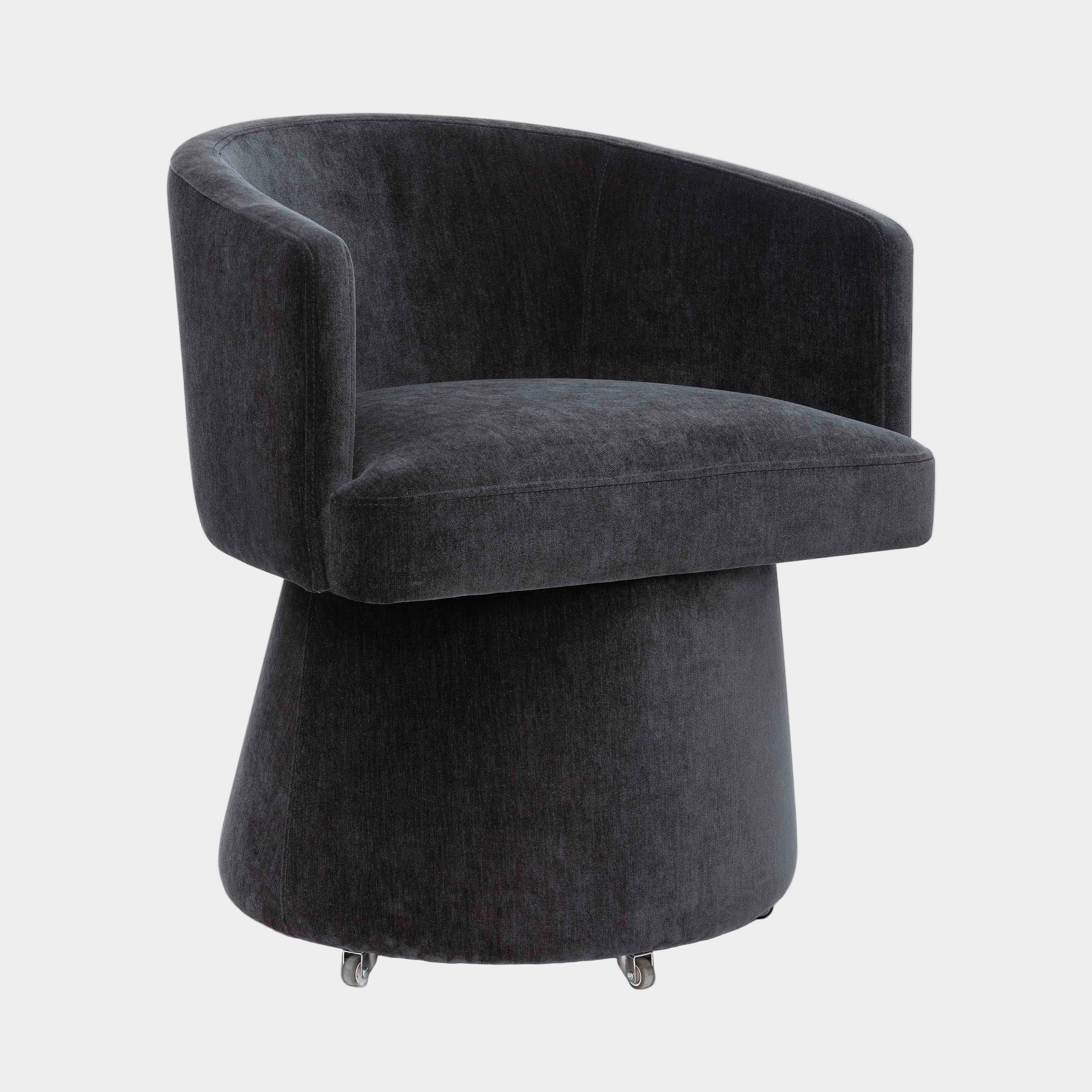 Chaise de bureau roulante en chenille recyclée Kristen Light