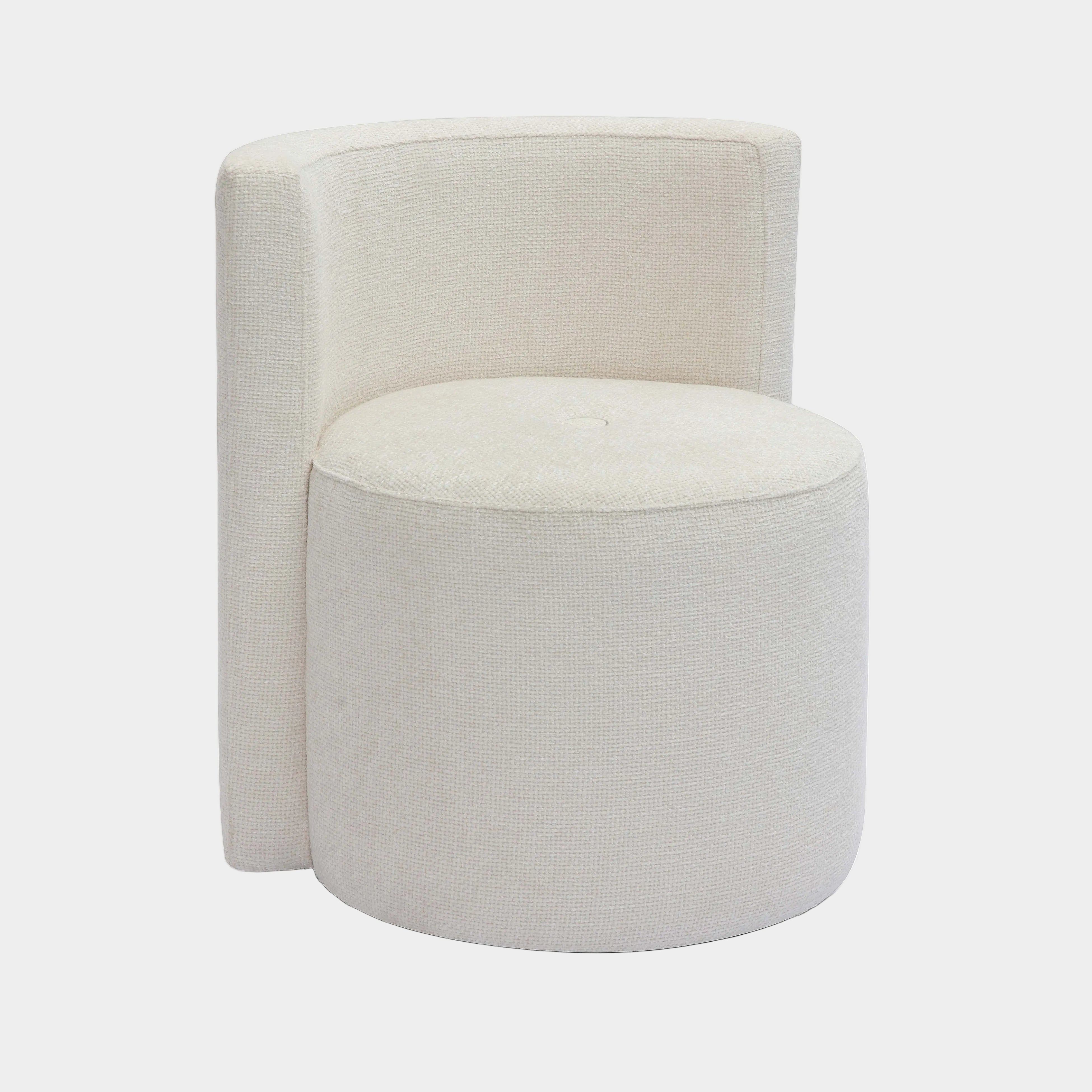 Alyssa Cream Performance Chenille Rolling Desk Chair