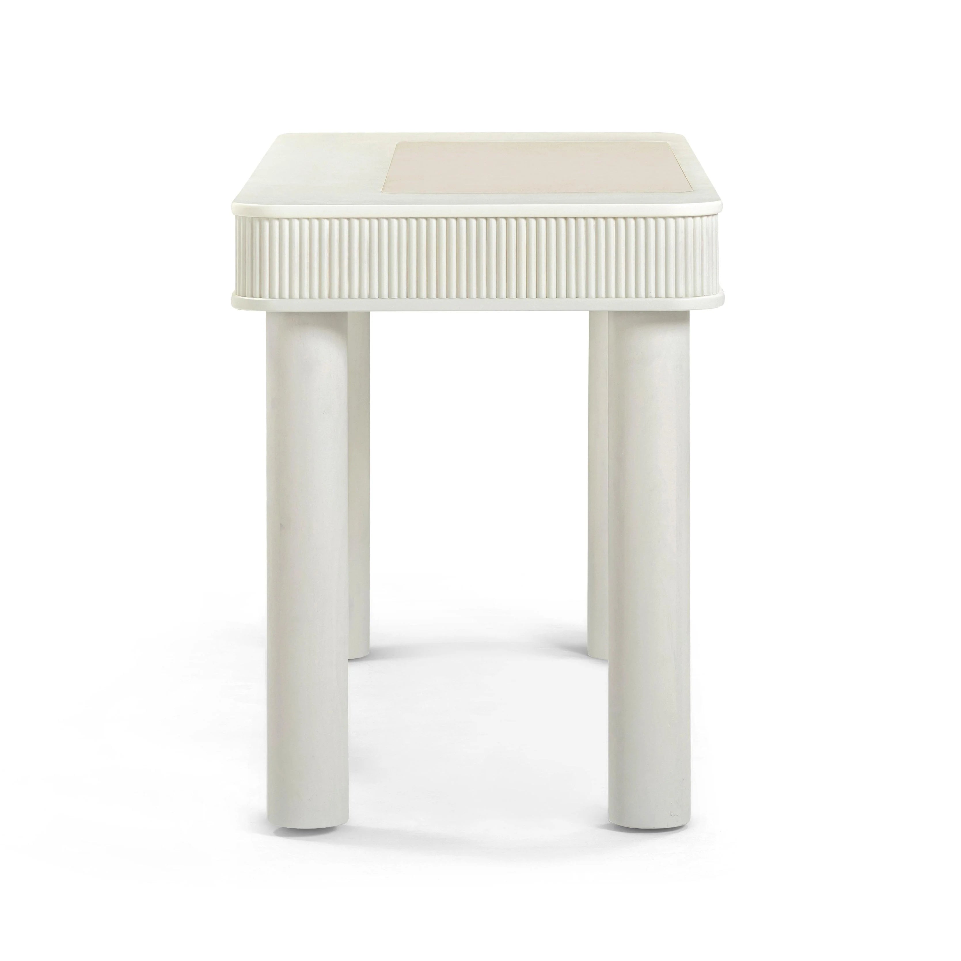 Sarah 55" Cream 2-Drawer Executive Work Desk